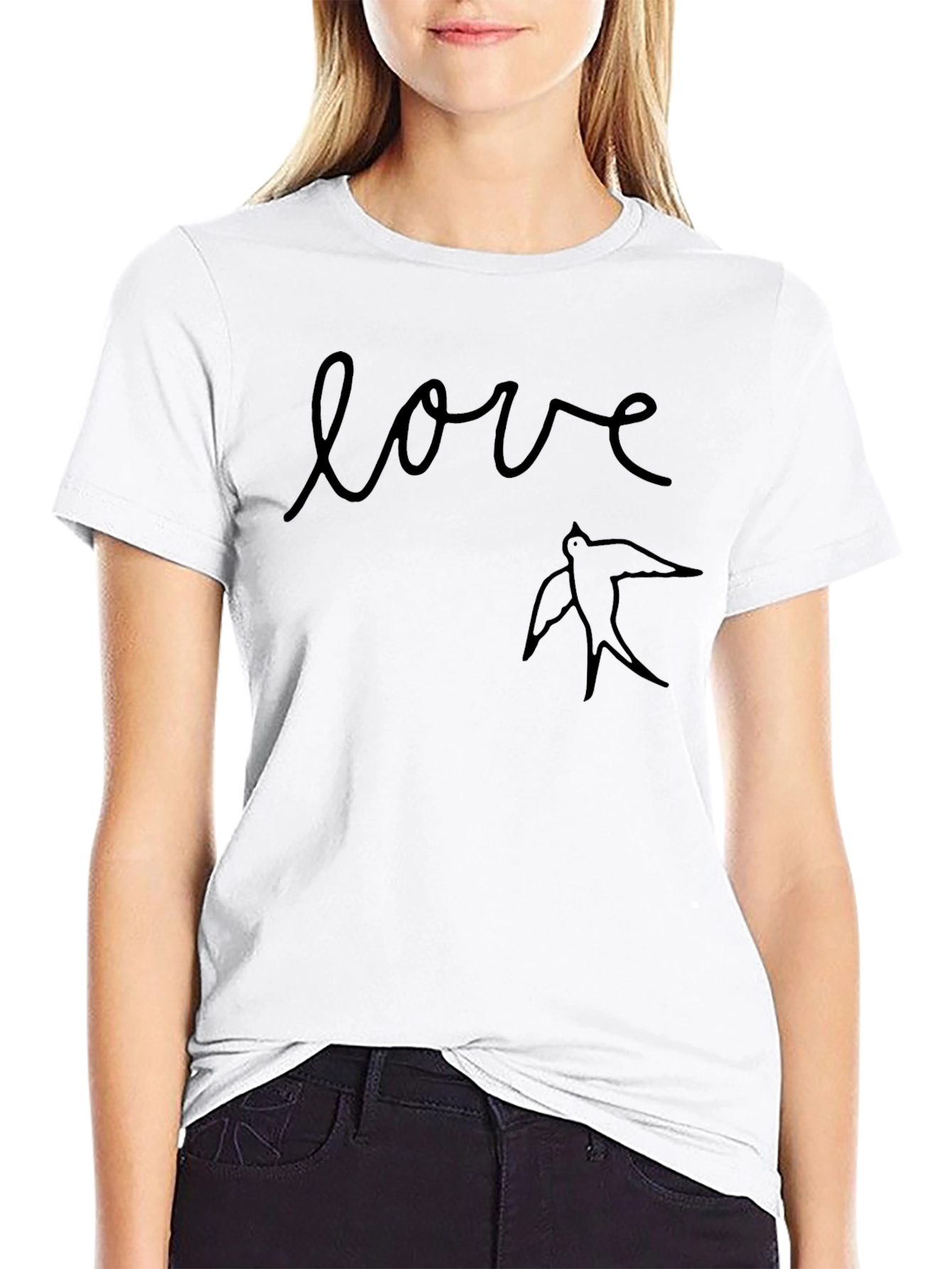 Love Bird Graphic Tee - Casual Stylish