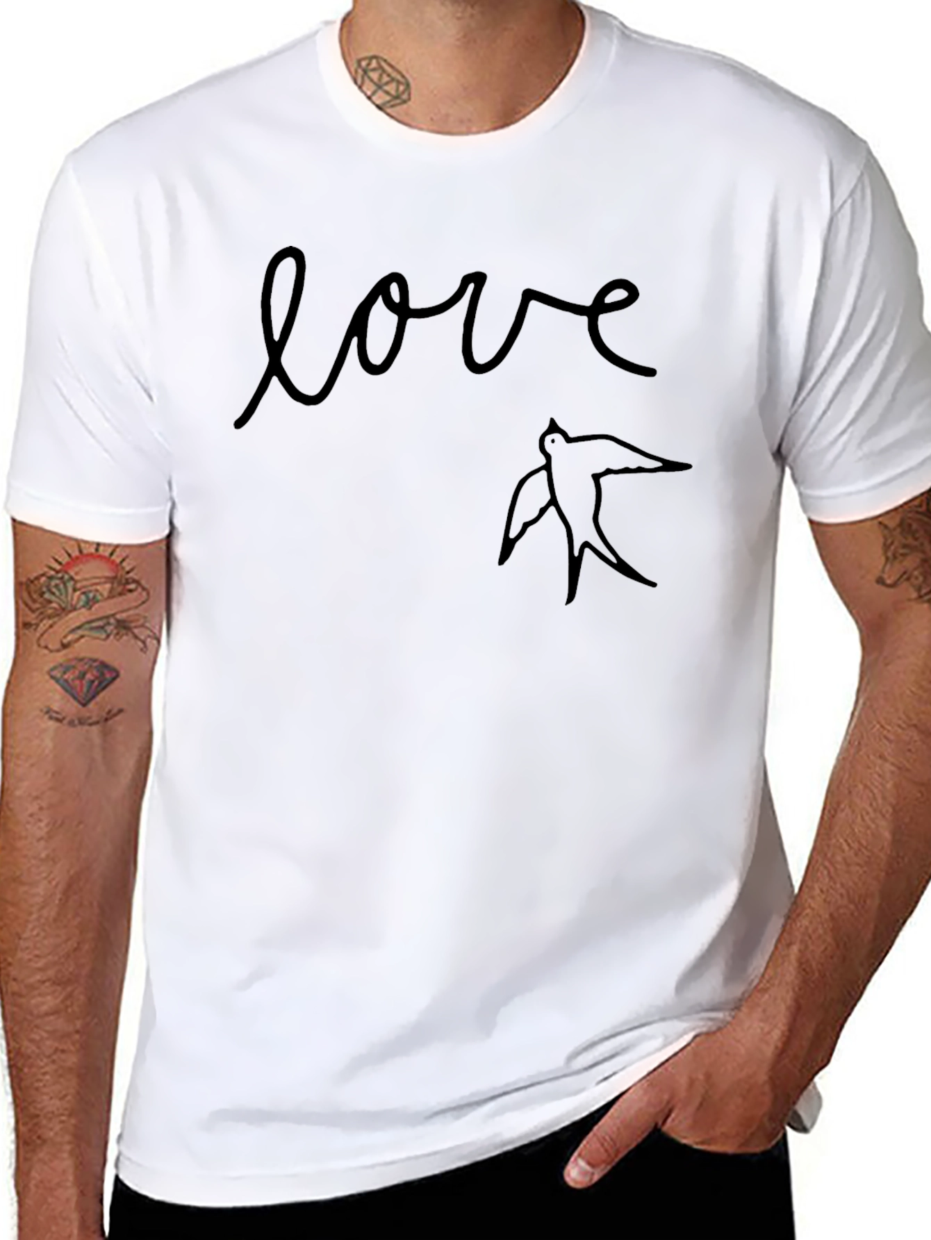 Love Bird Graphic Tee - Casual Stylish