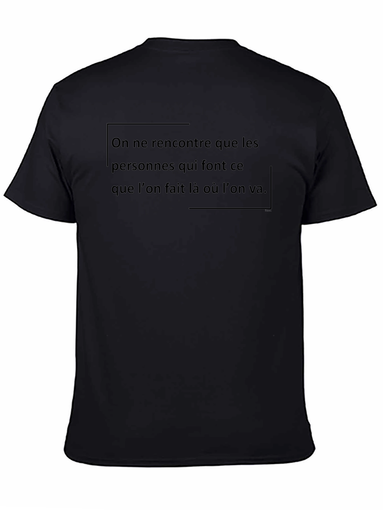 French Quote Graphic Tee - Black Cotton T-Shirt