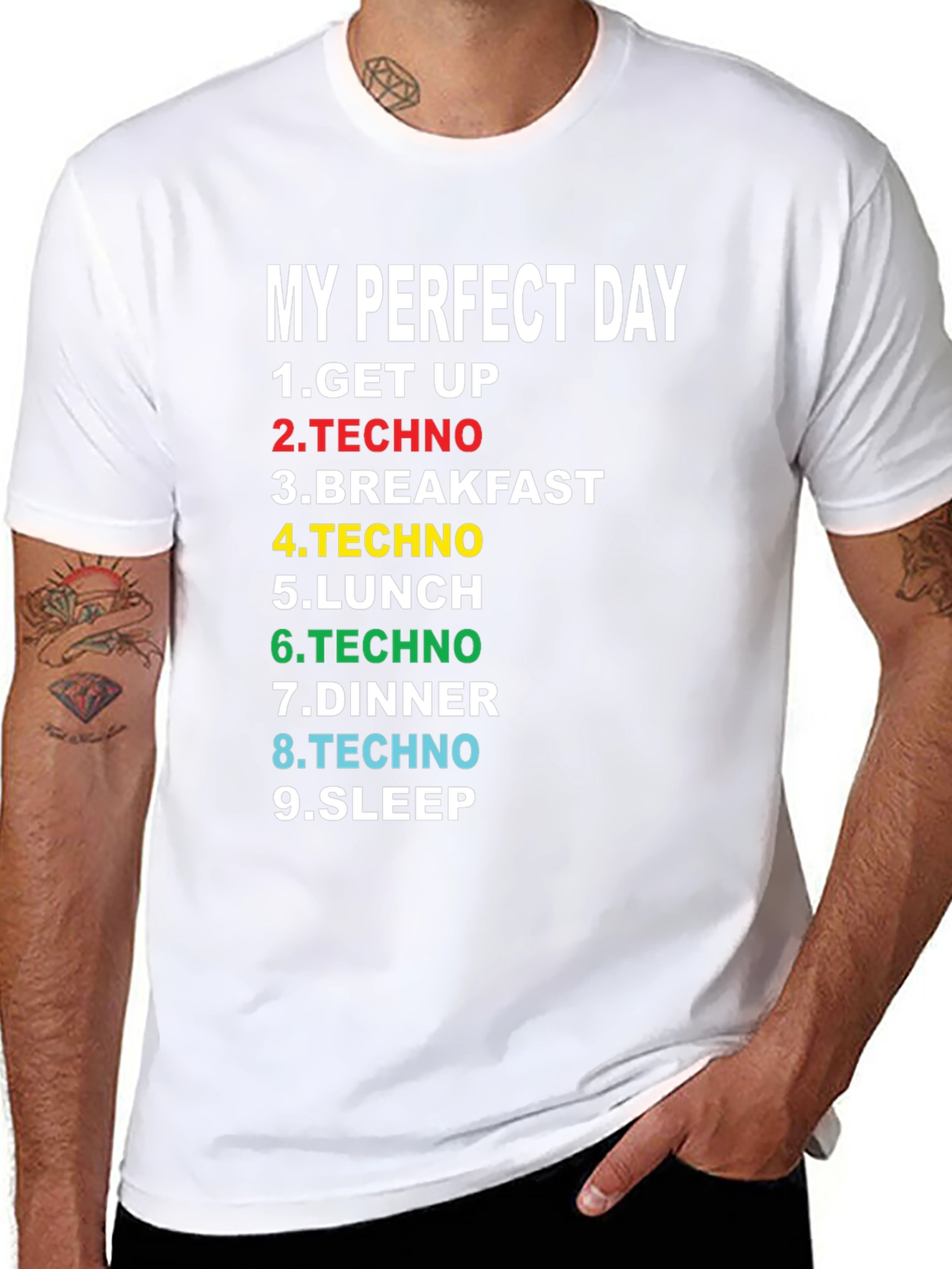 My Perfect Day Techno Music T-Shirt