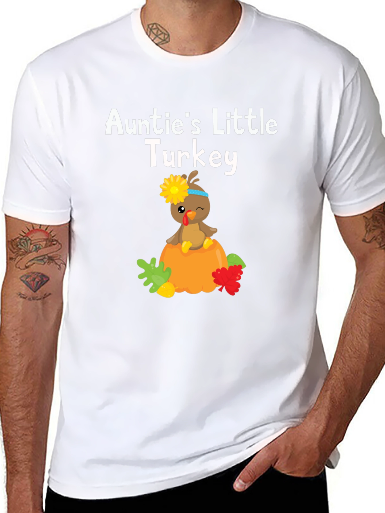 Aunties Little Turkey Thanksgiving T-Shirt