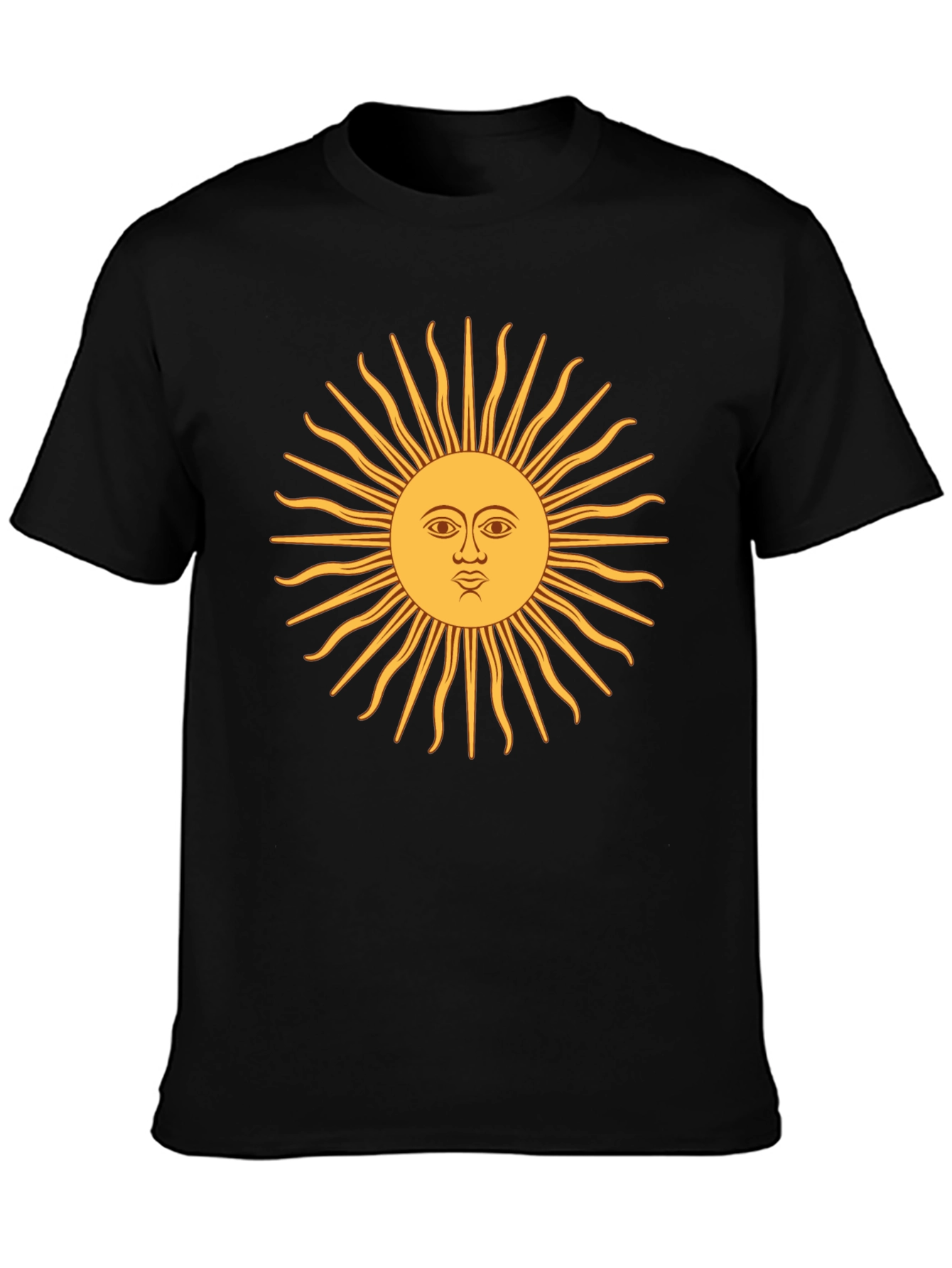 Sun Graphic Black T-Shirt - Casual & Stylish