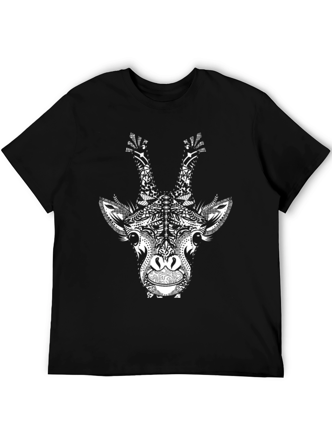 Giraffe Graphic Black T-Shirt
