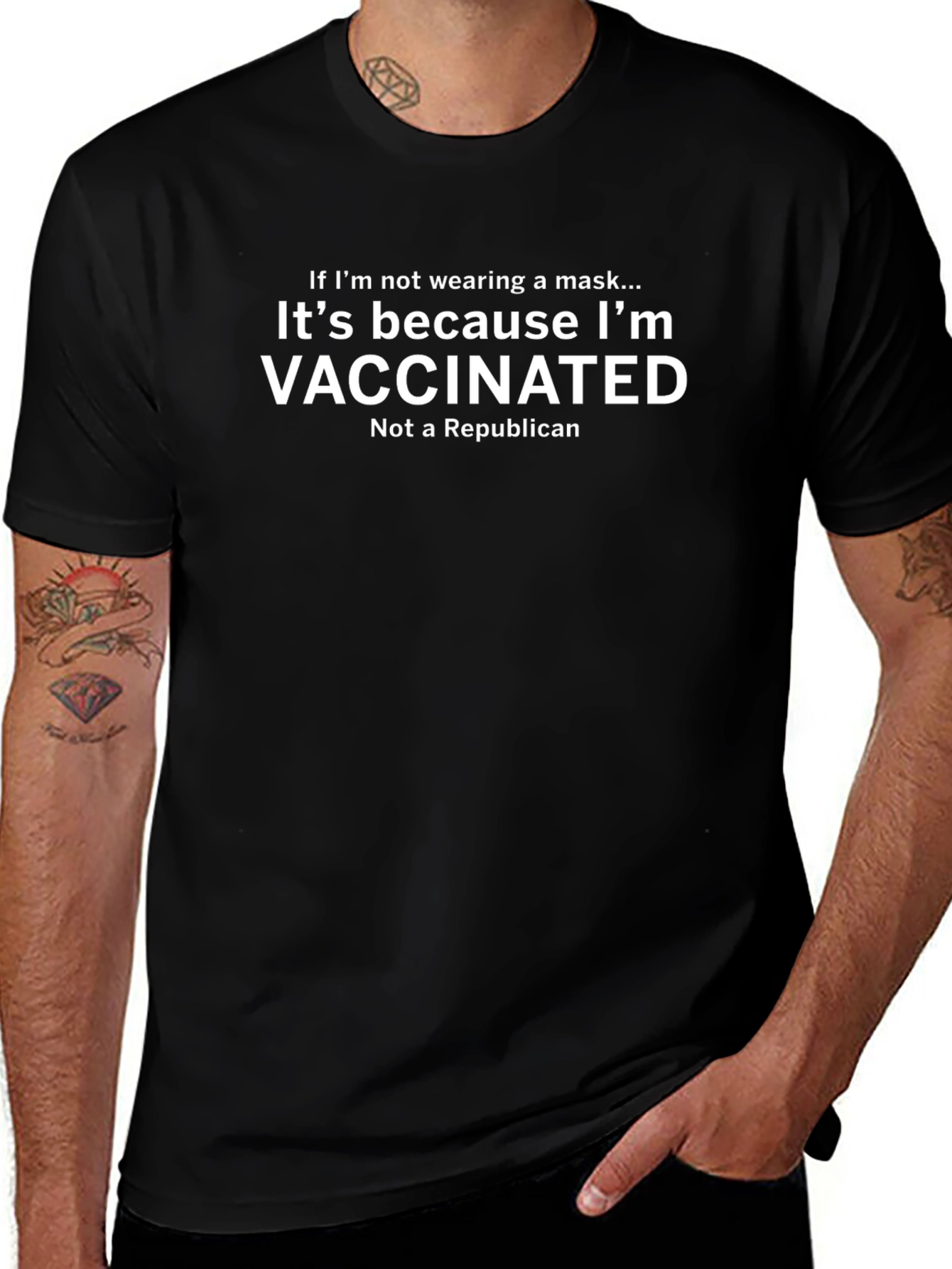 Vaccinated Political Statement Graphic T-Shirt