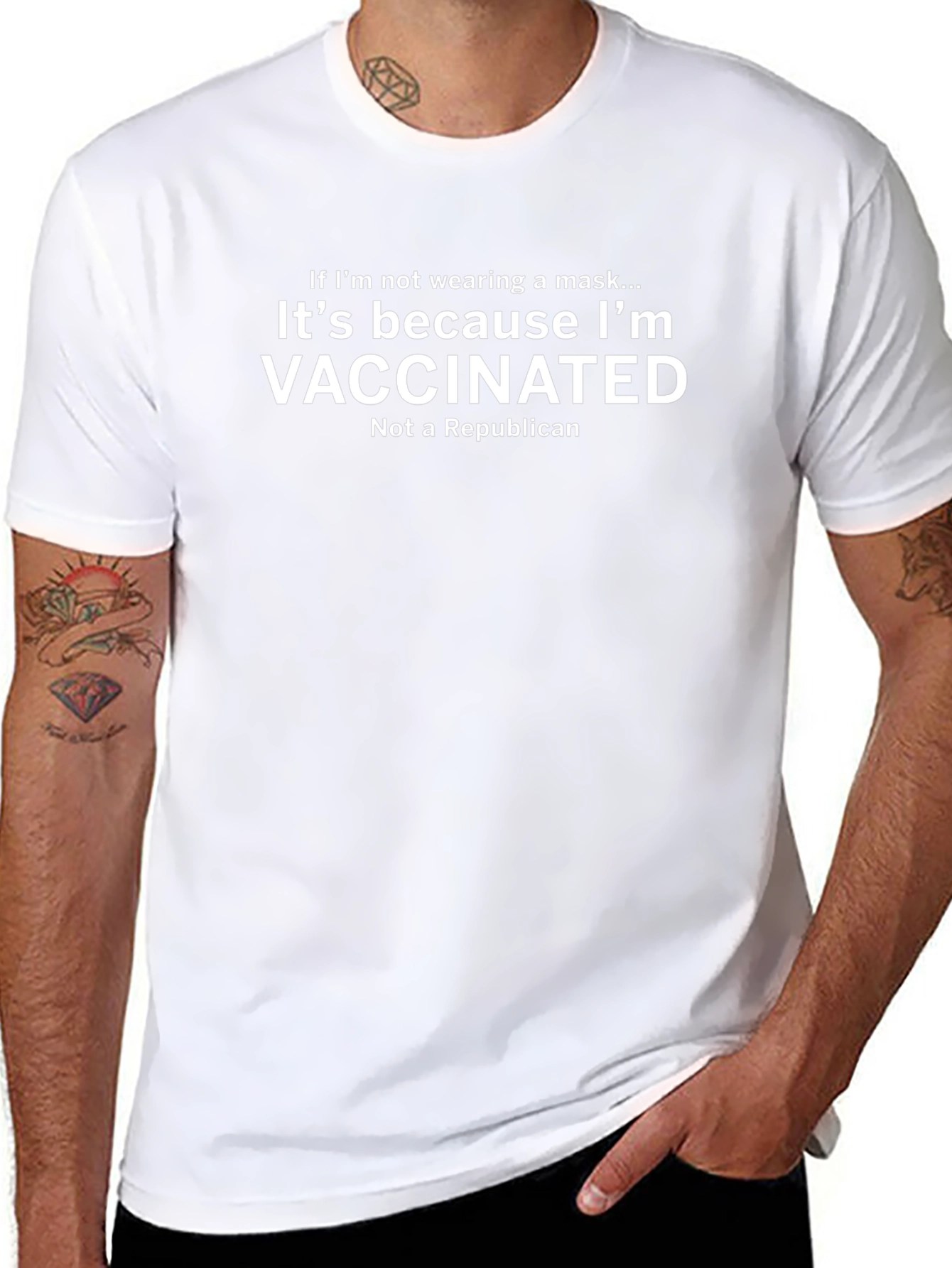 Vaccinated Political Statement Graphic T-Shirt