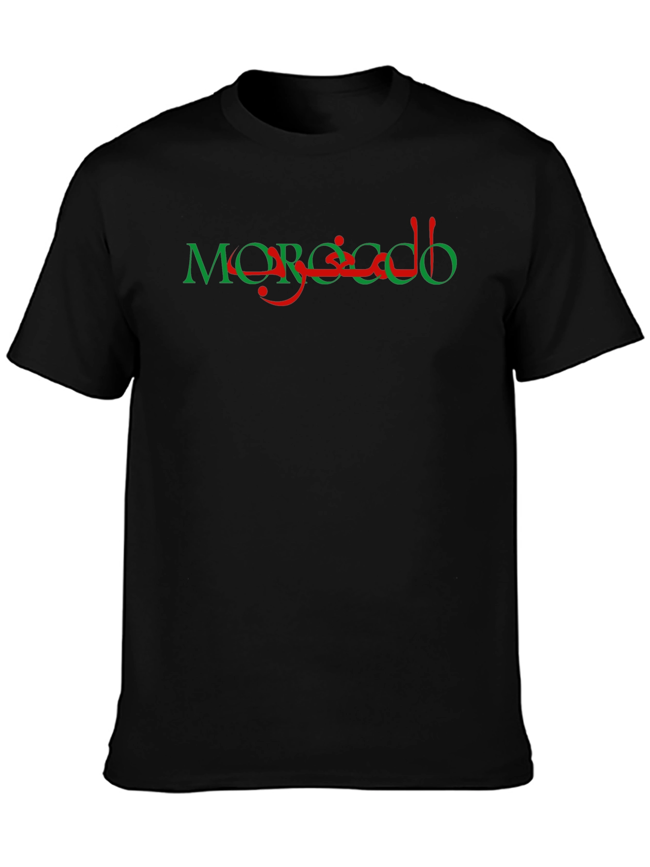 Morocco Graphic Print Black T-Shirt