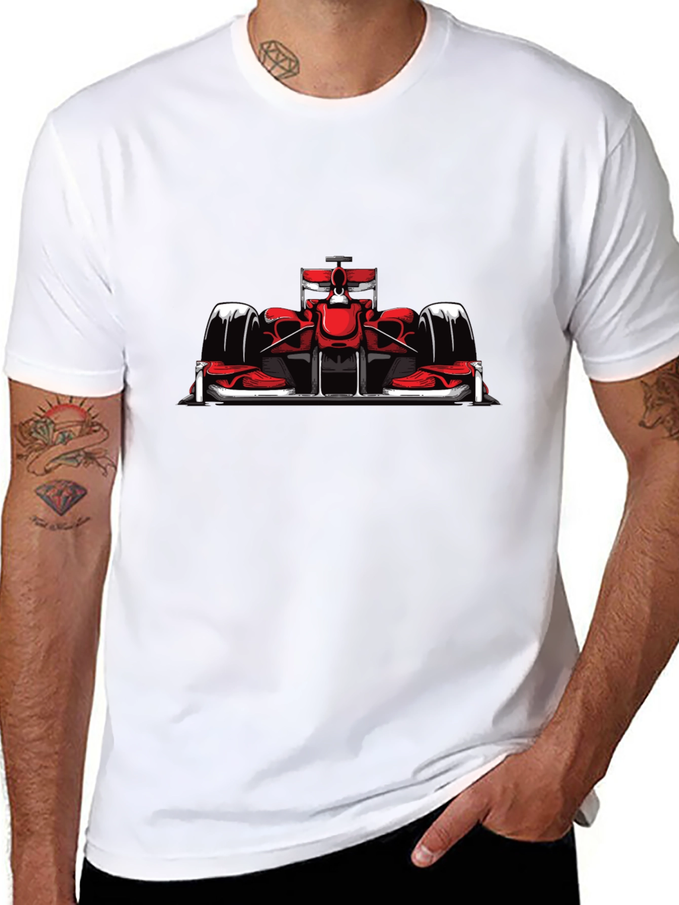 Formula 1 Racing Car Graphic Tee - Black