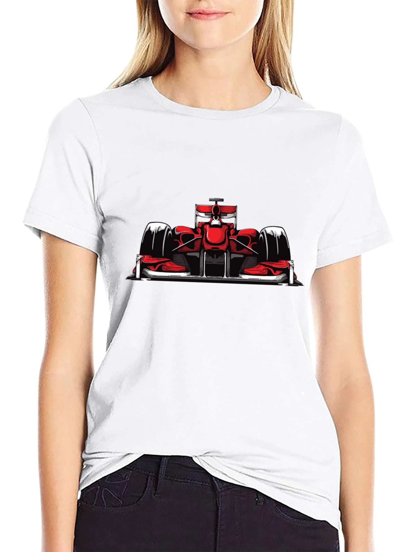 Formula 1 Racing Car Graphic Tee - Black
