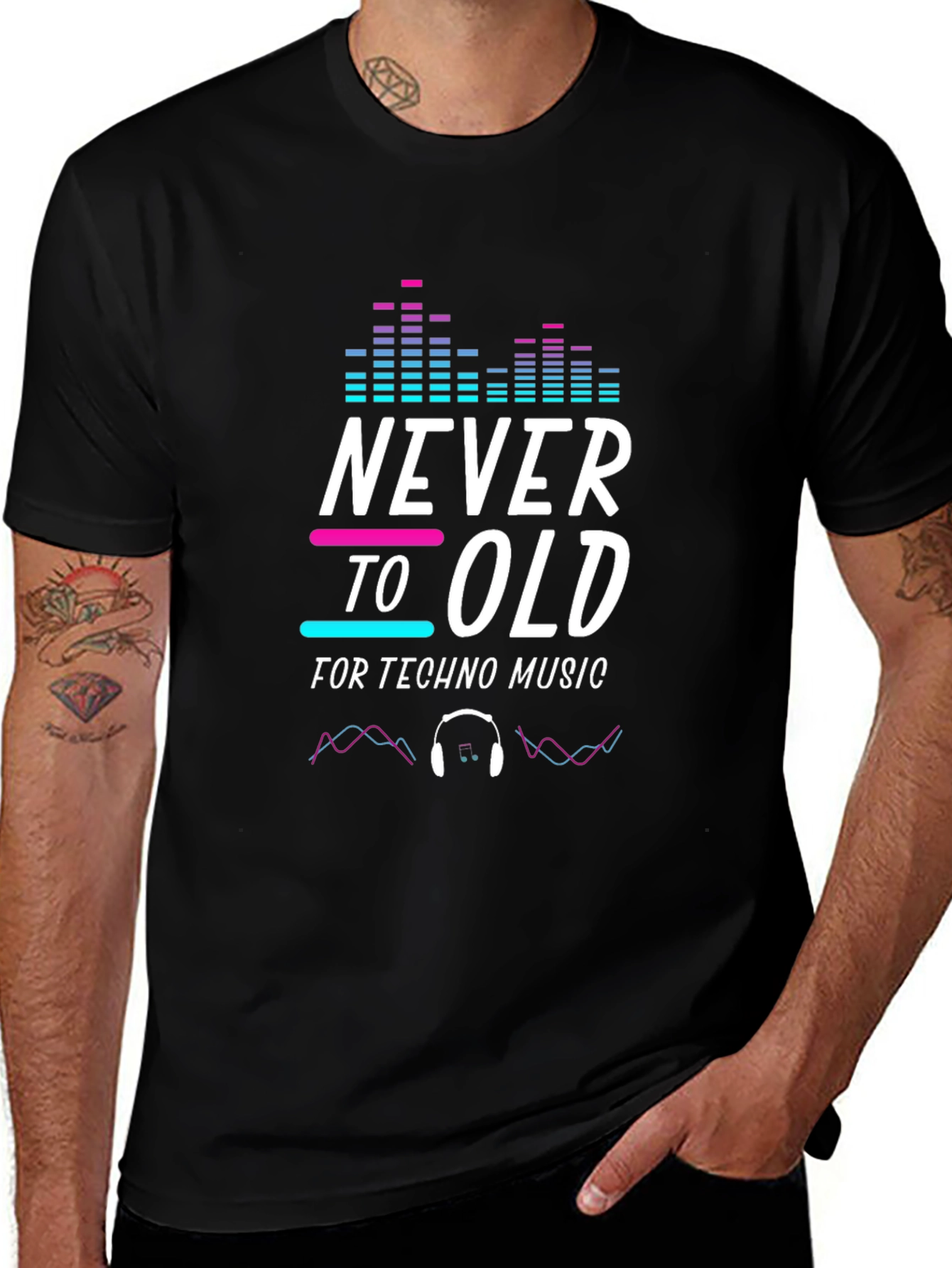 Never Too Old for Techno Music T-Shirt