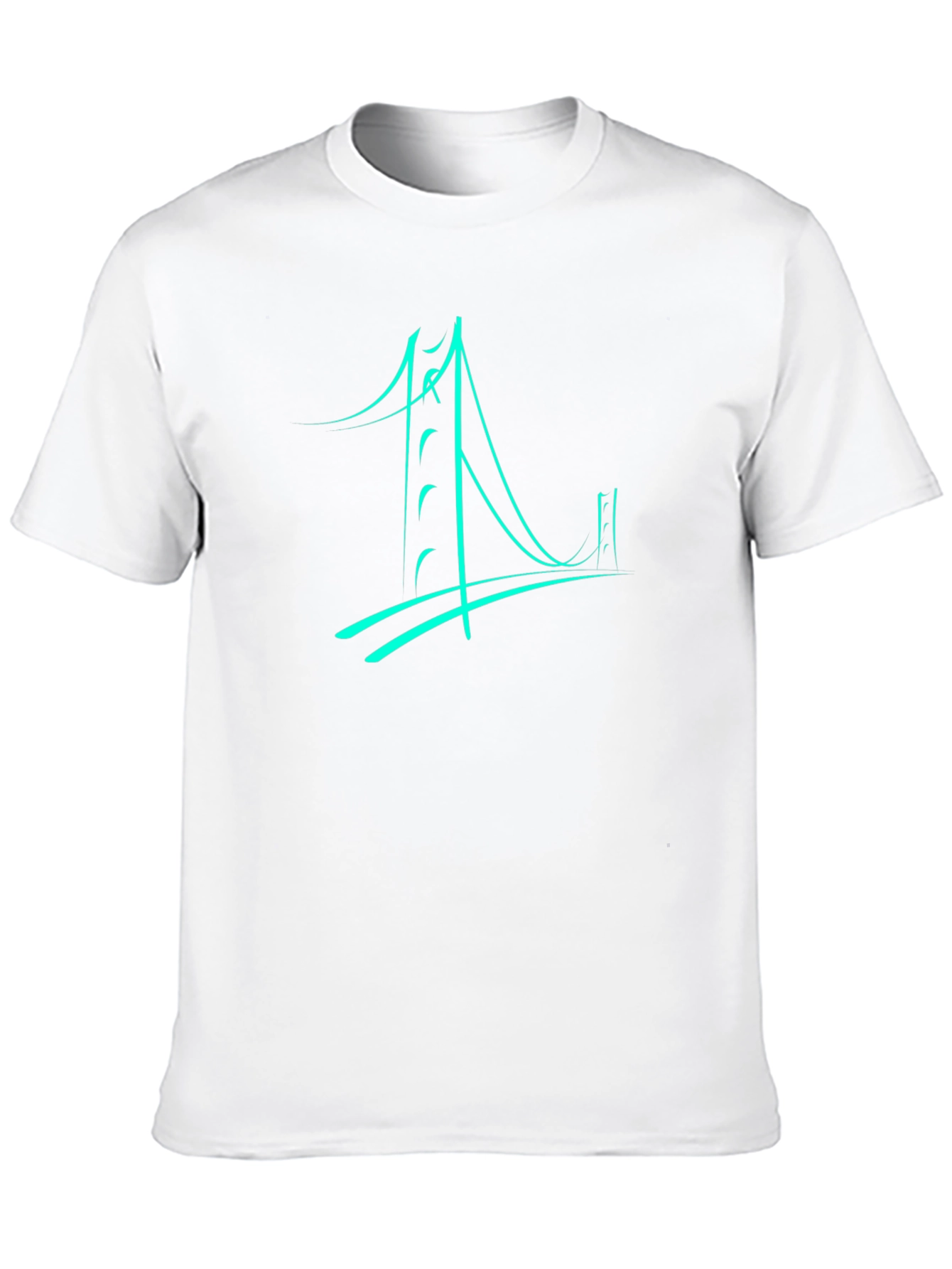 Abstract Bridge Graphic Tee - Black