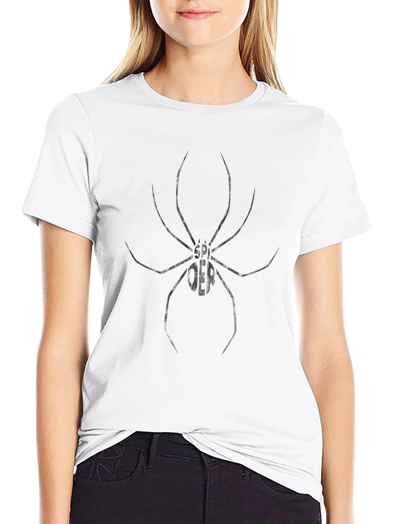 Black Spider Graphic Tee - Casual Mens T-Shirt