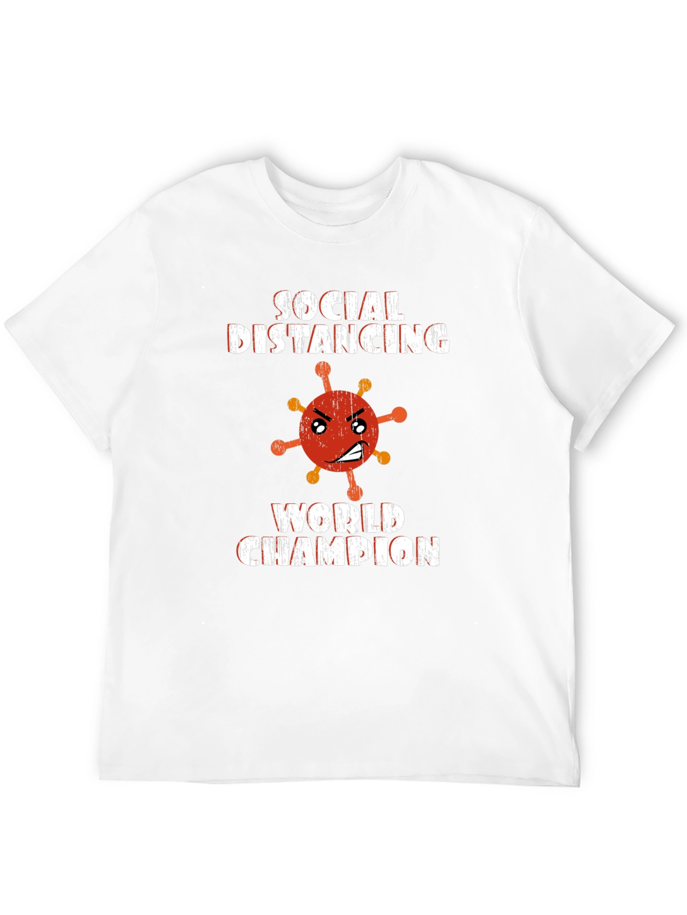 Social Distancing World Champion Black Graphic Tee