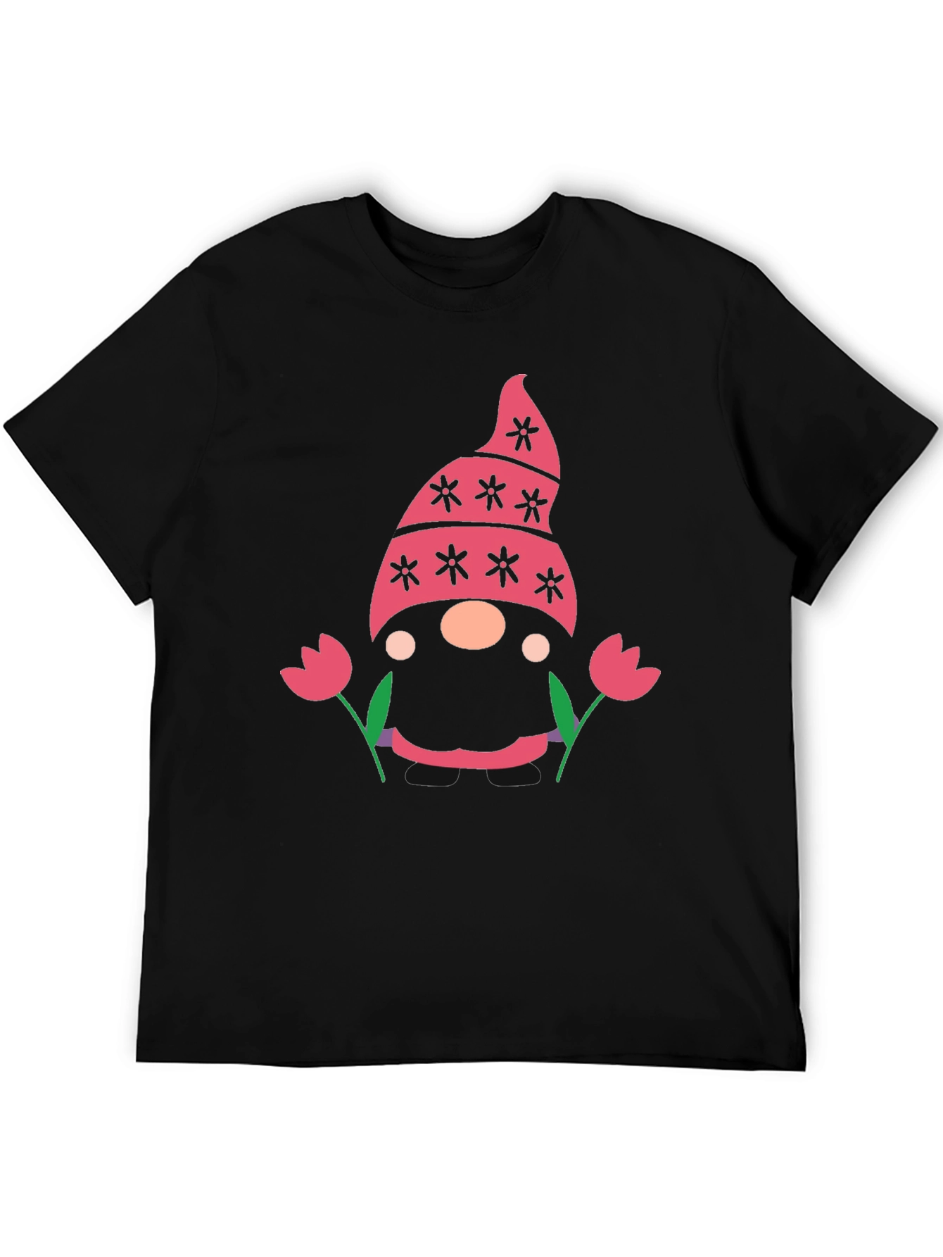 Spring Gnome T-Shirt - Cute Floral Design