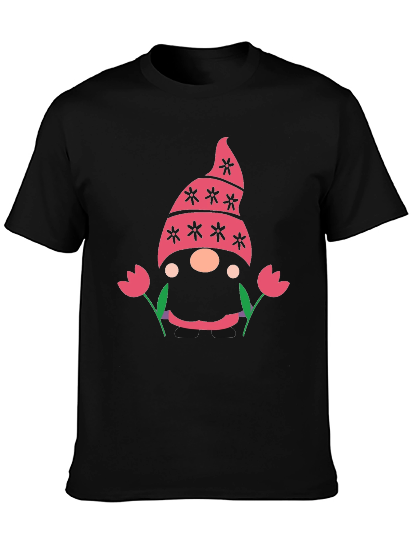 Spring Gnome T-Shirt - Cute Floral Design