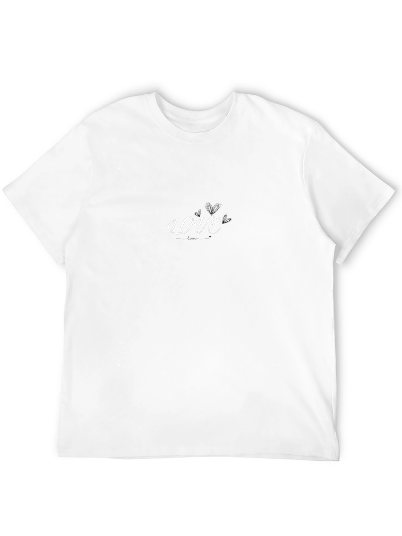 Stylish Black LOVE Graphic Tee - Casual Comfort