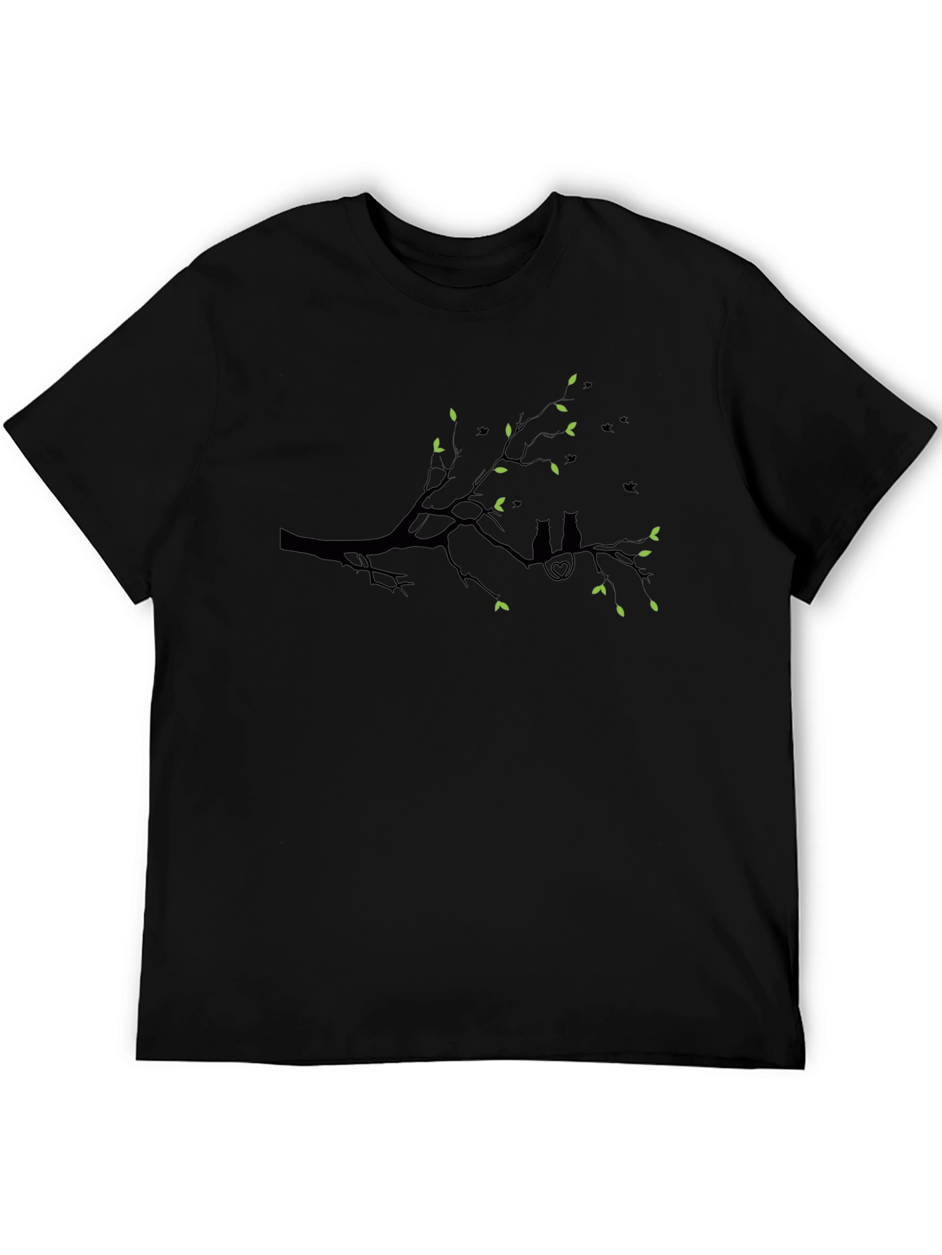 Black Cats on Tree Branch Graphic Tee