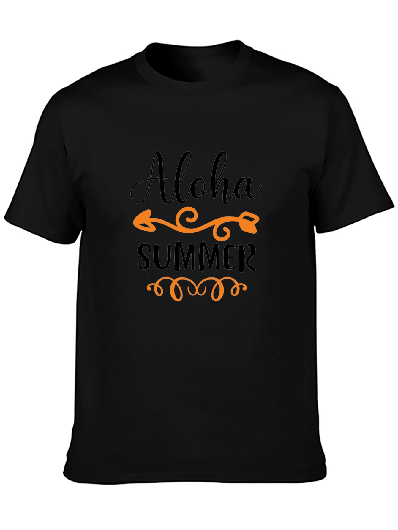 Aloha Summer Graphic Tee - Black