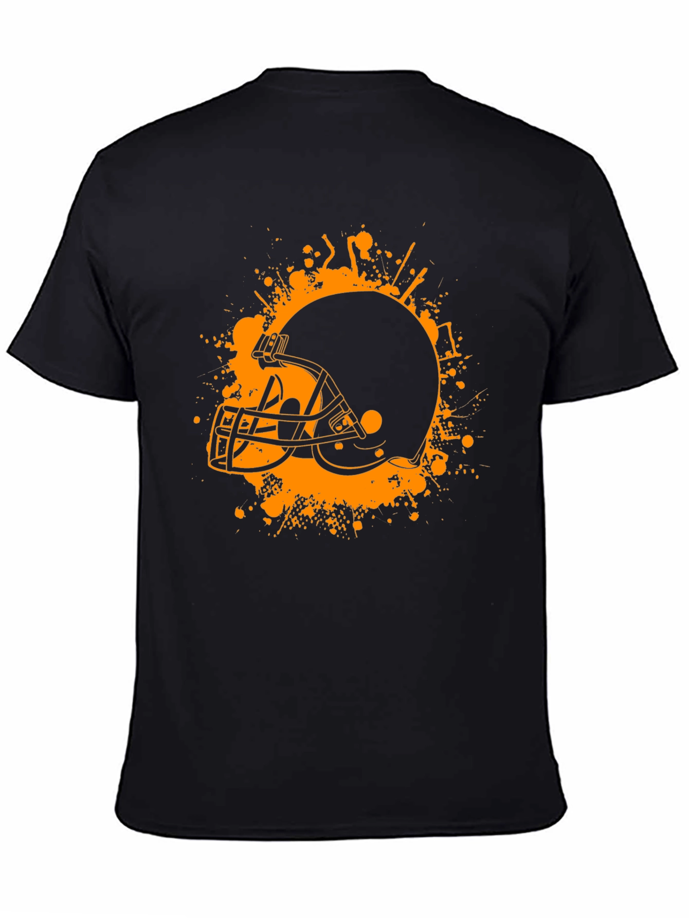 Football Helmet Graphic Tee - Black