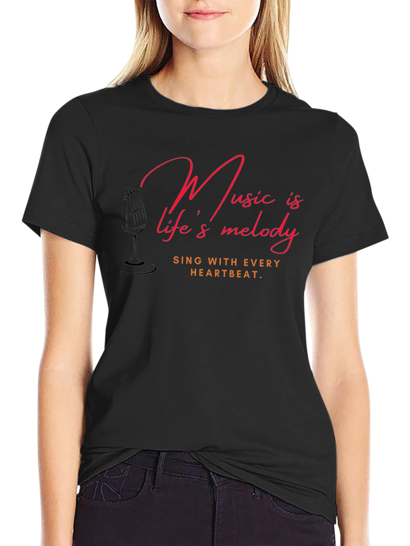 Music is Lifes Melody Graphic Tee