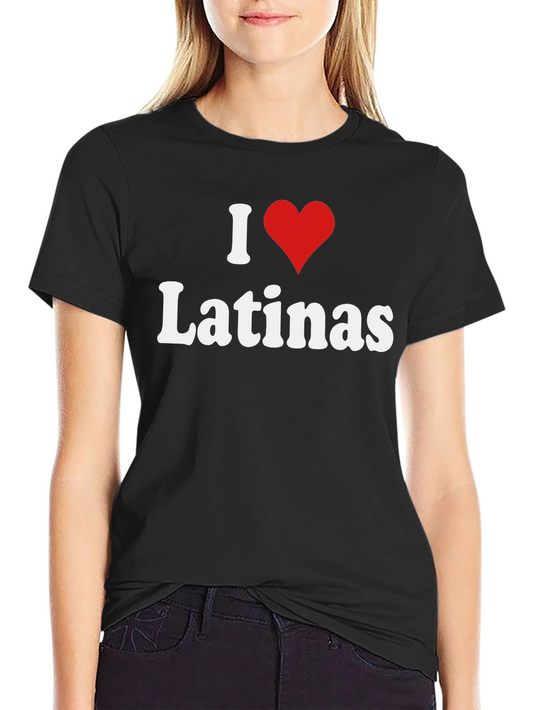 I Heart Latinas Black T-Shirt