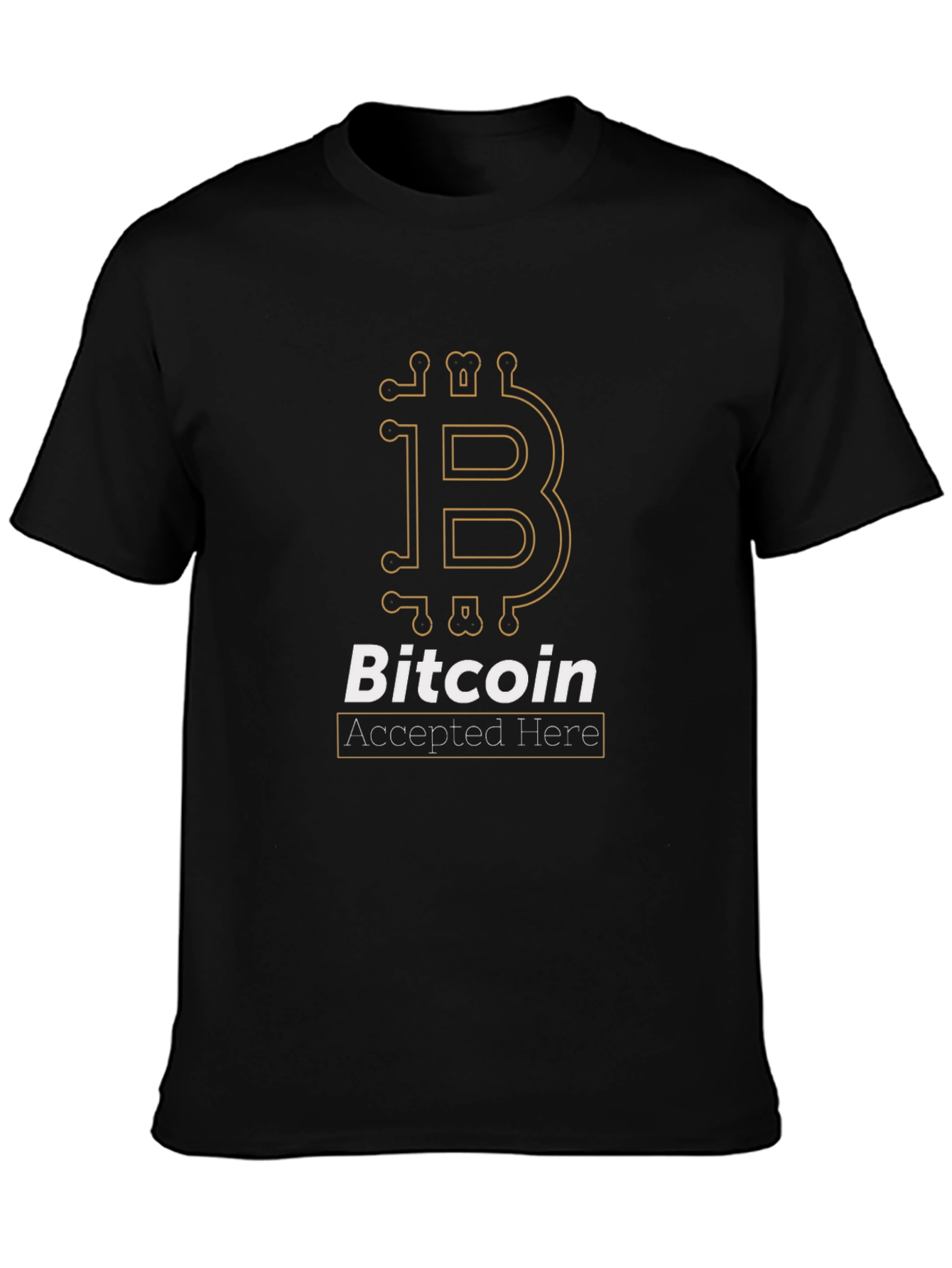 Bitcoin Accepted Here Black T-Shirt