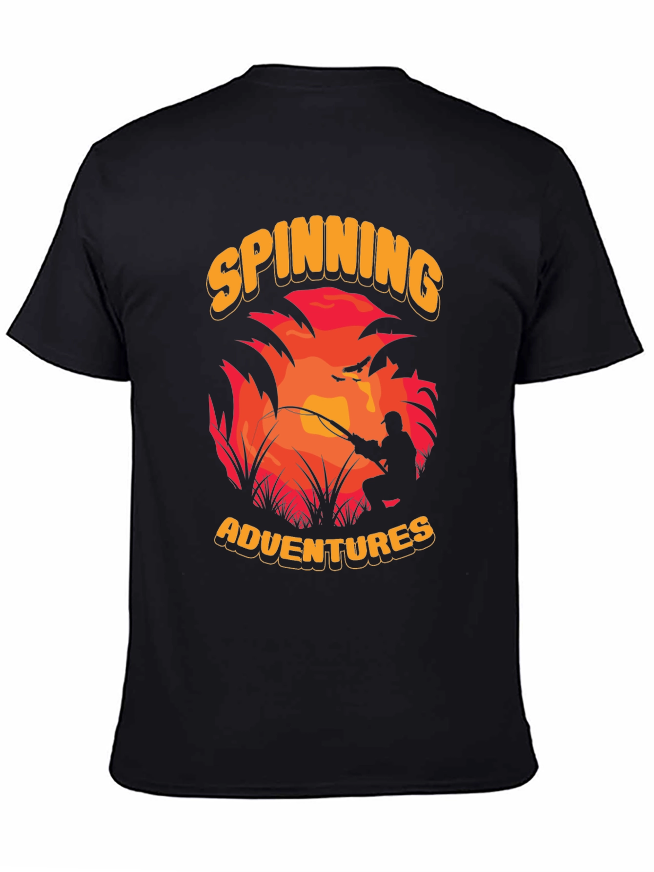 Spinning Adventures Black Graphic Tee