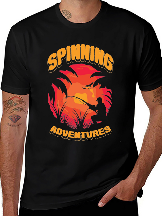 Spinning Adventures Black Graphic Tee