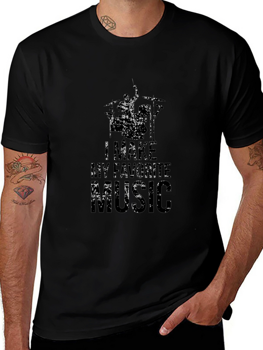 I Make My Favorite Music Black Graphic Tee