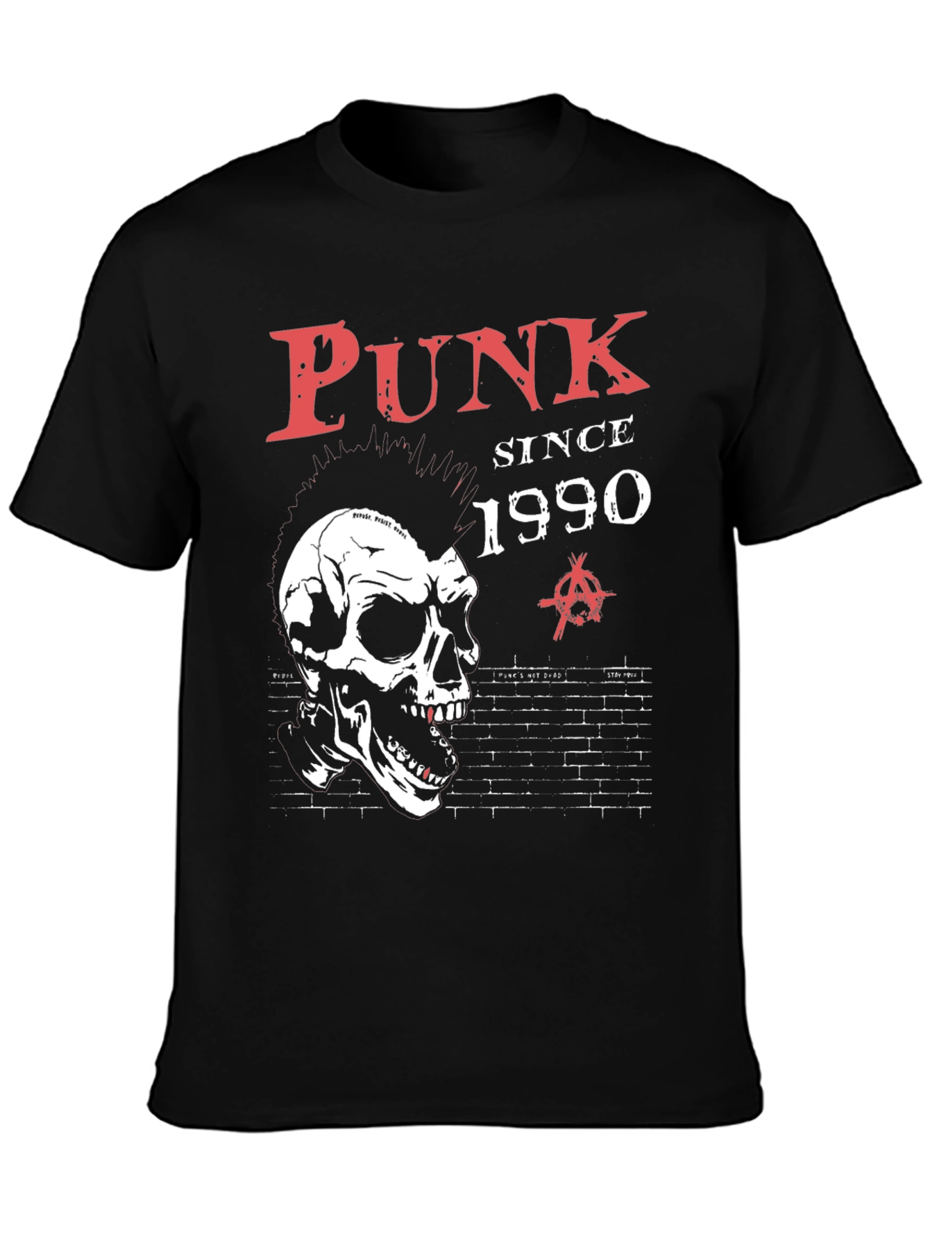 Punk Since 1990 Graphic Tee - Skull Design