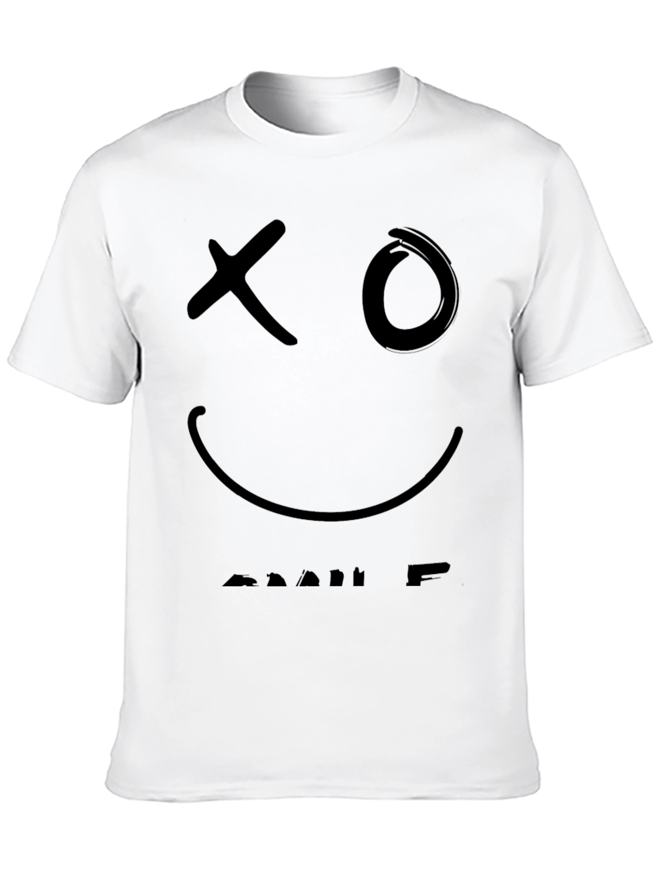 XO Smiley Face T-Shirt - Black Graphic Tee