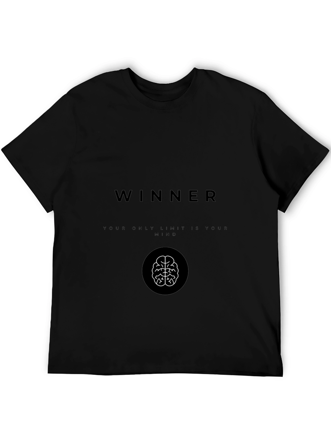 Winner Mindset Graphic Tee - Motivational Black T-Shirt