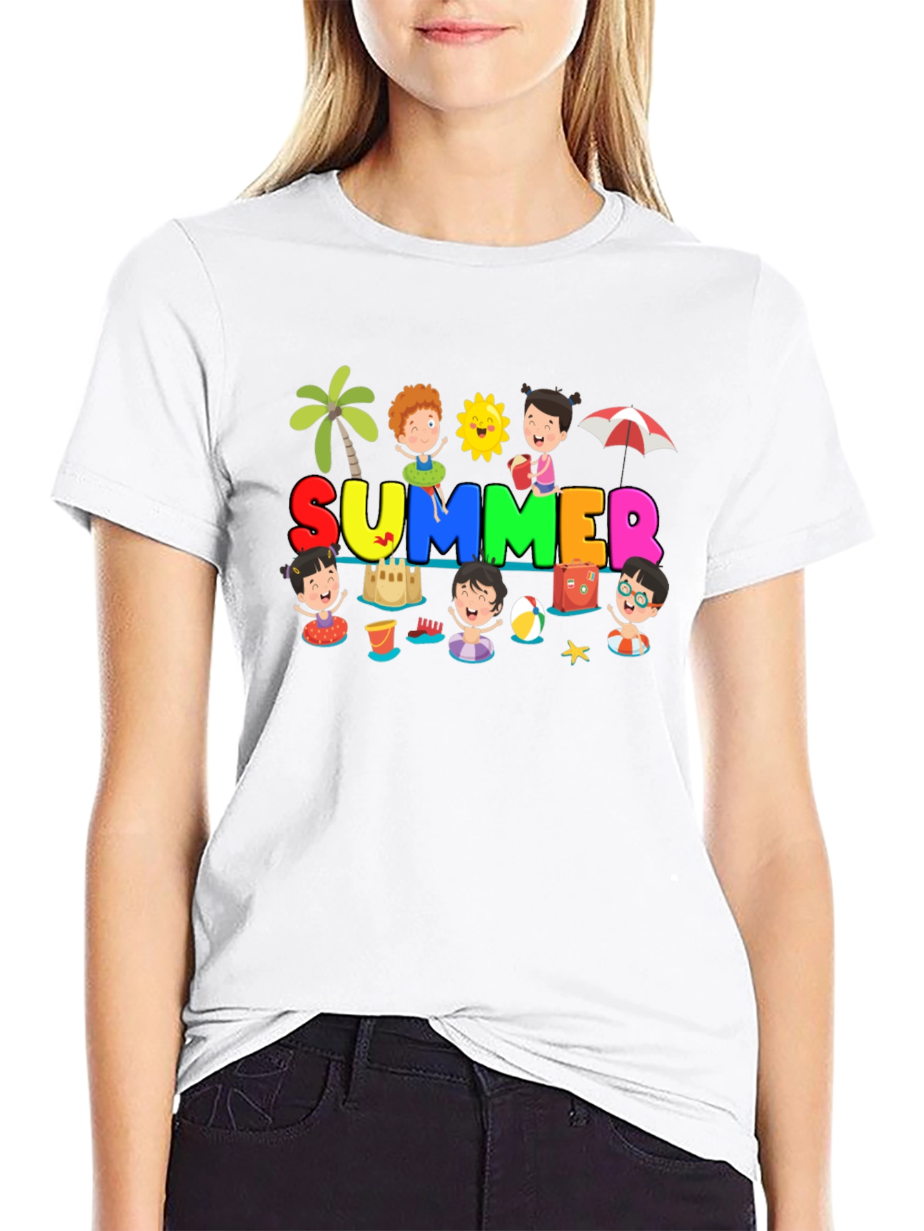 Summer Fun Graphic Tee - Black