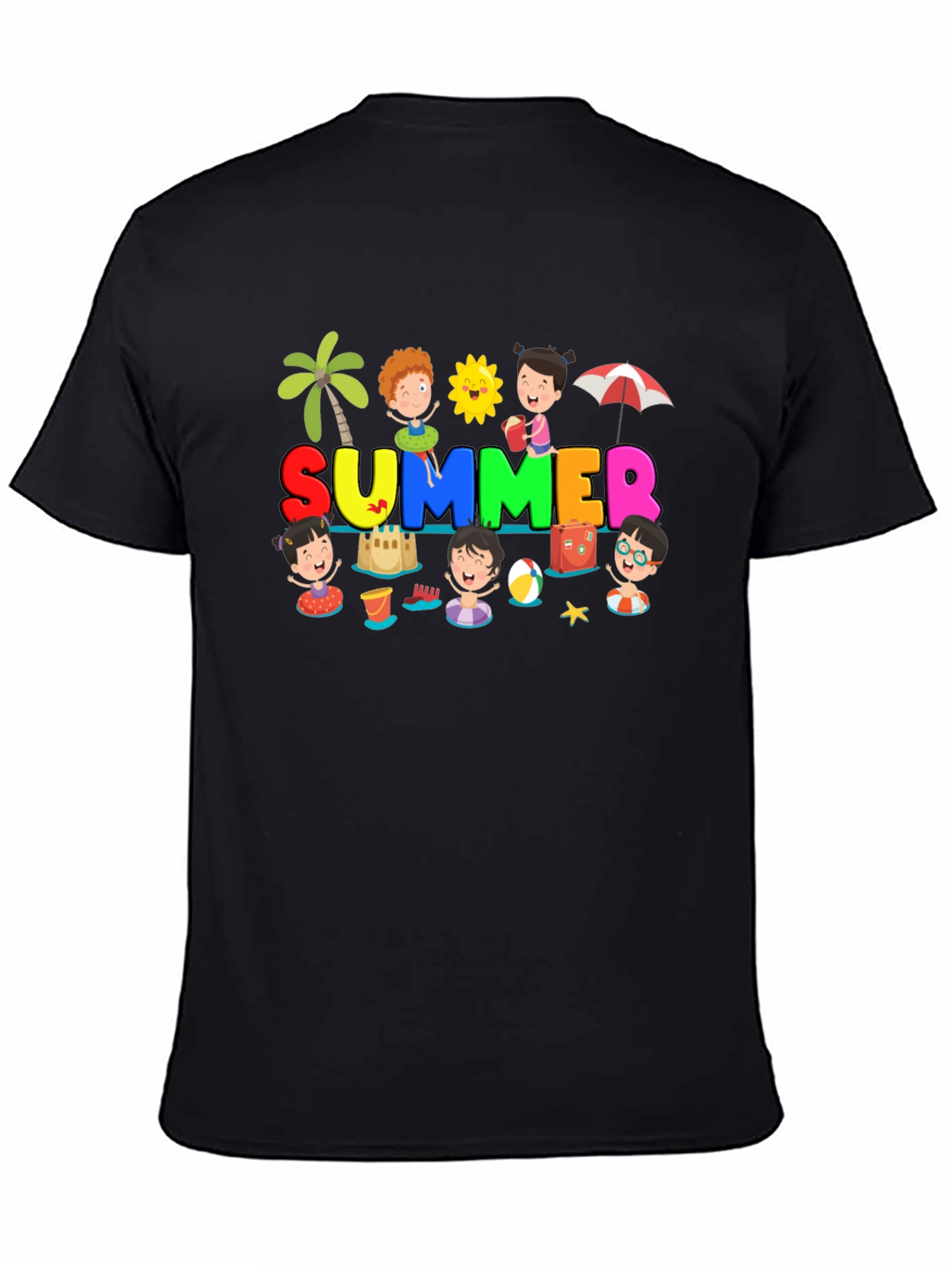 Summer Fun Graphic Tee - Black