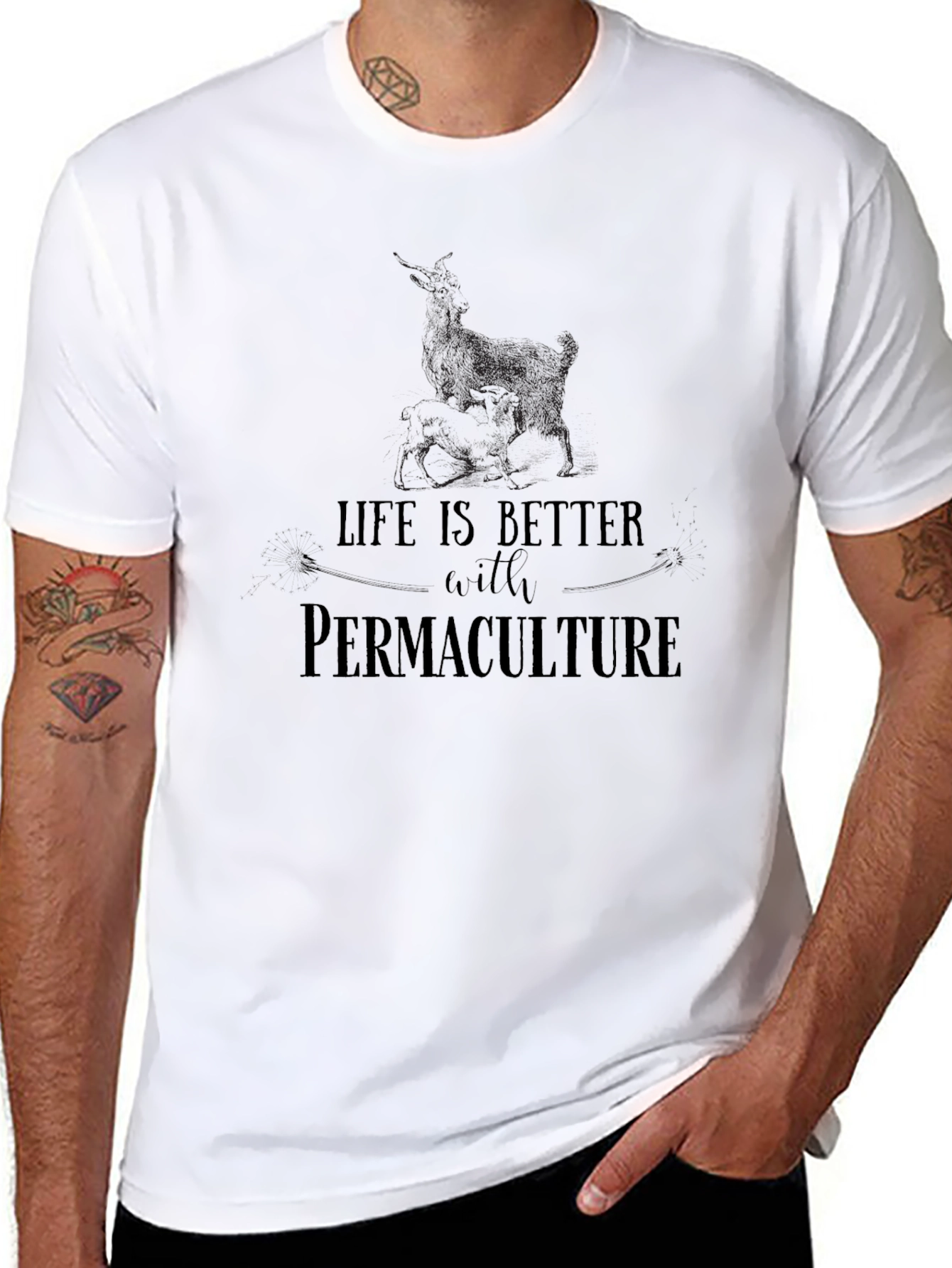 Life is Better with Permaculture T-Shirt - Black