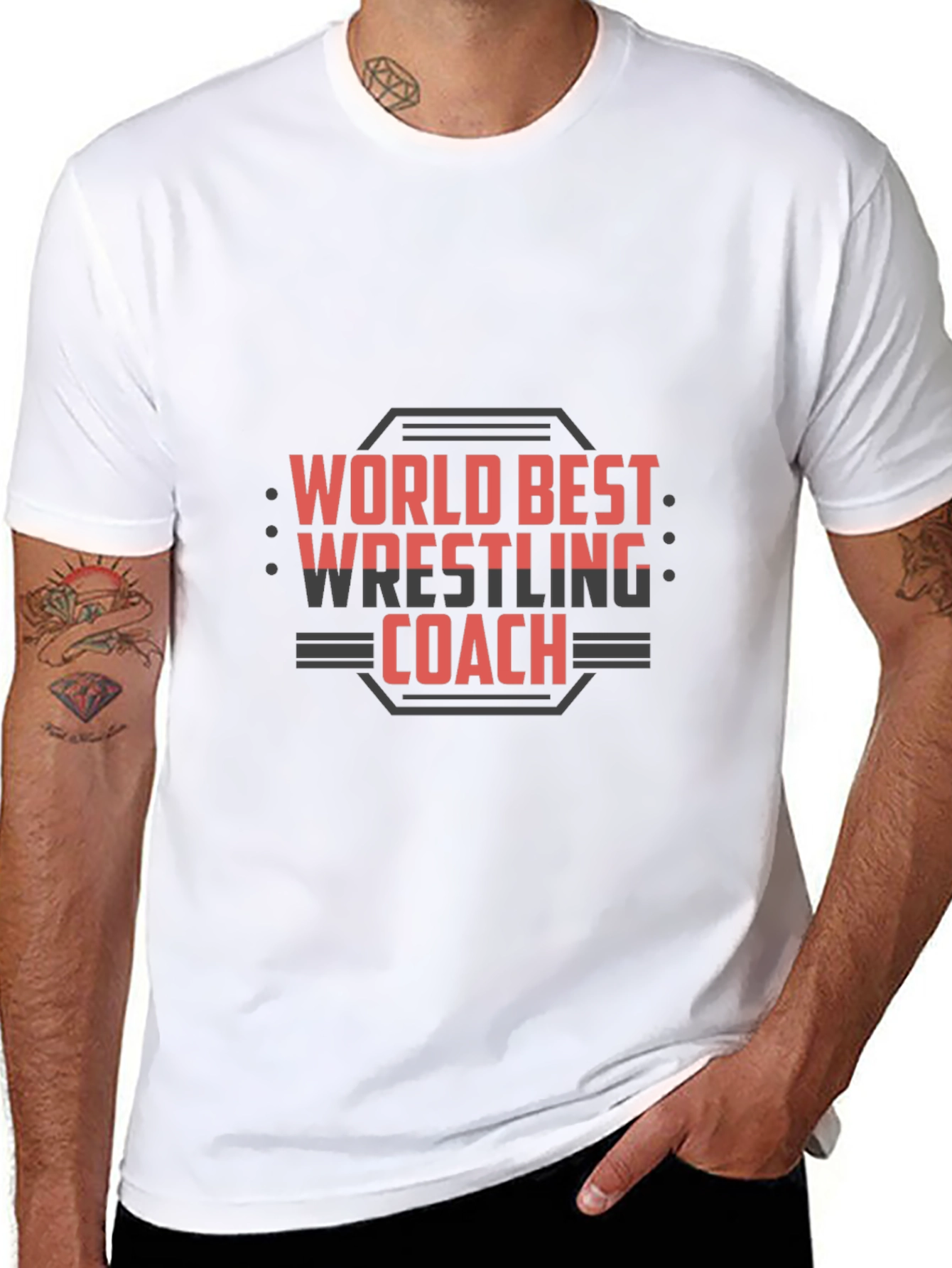 World Best Wrestling Coach Graphic T-Shirt