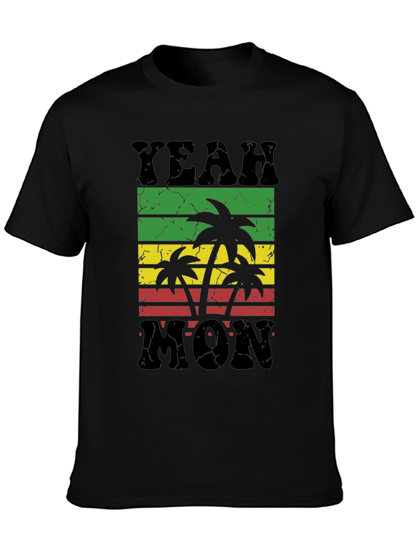 Yeah Mon Rasta T-Shirt - Reggae Palm Tree Design