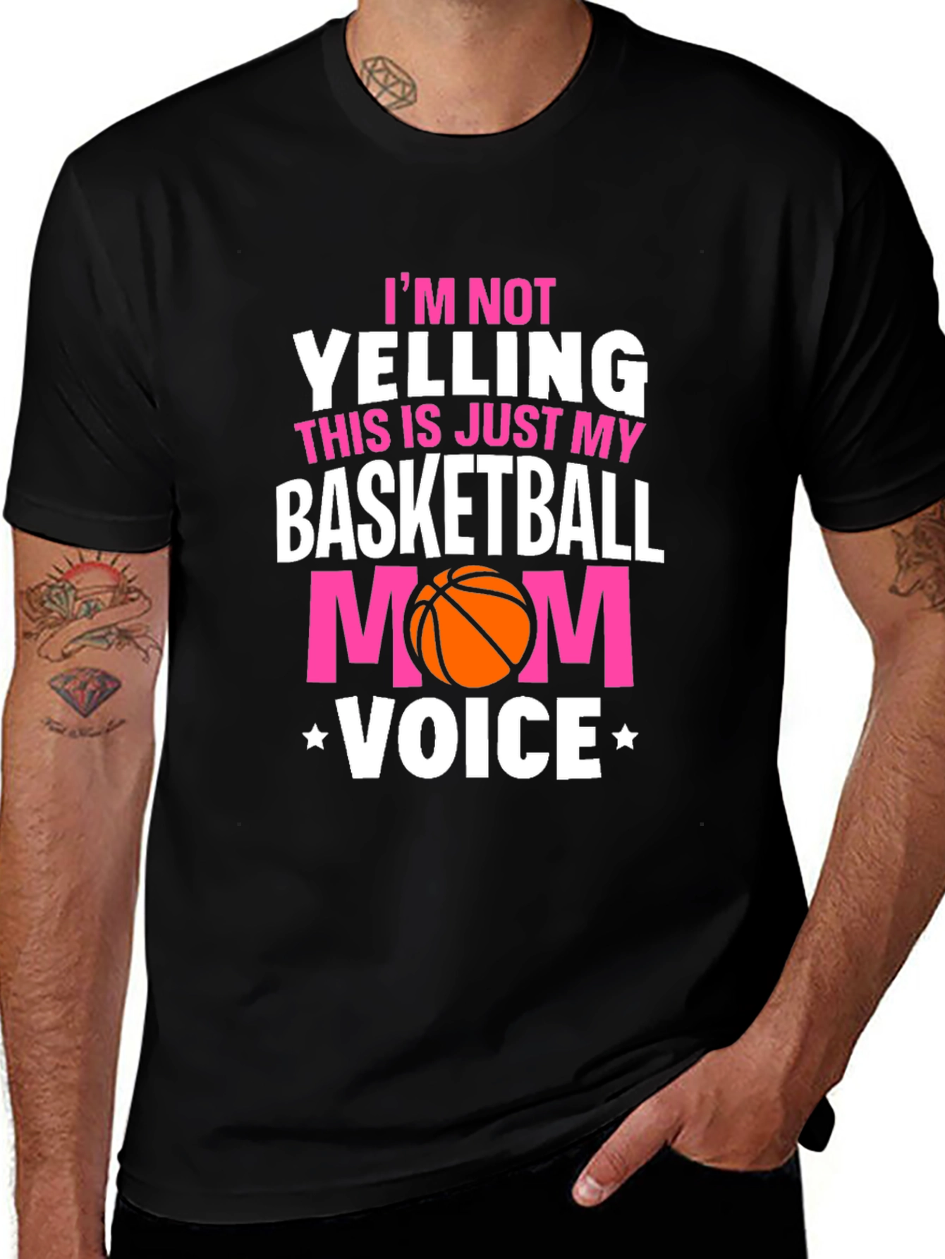 Basketball Mom Voice T-Shirt - Sports Fan Apparel