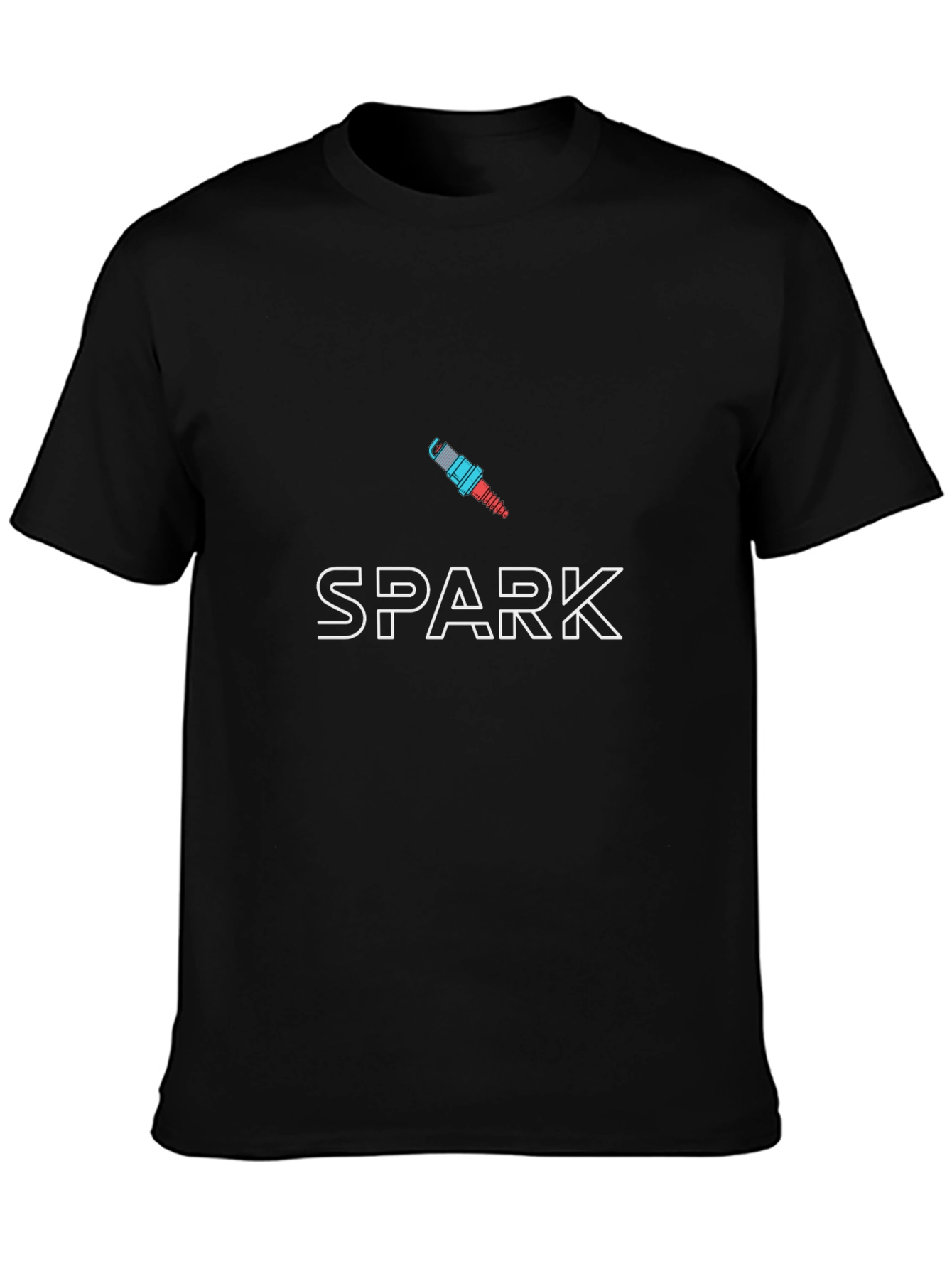 Spark Plug Graphic Black T-Shirt