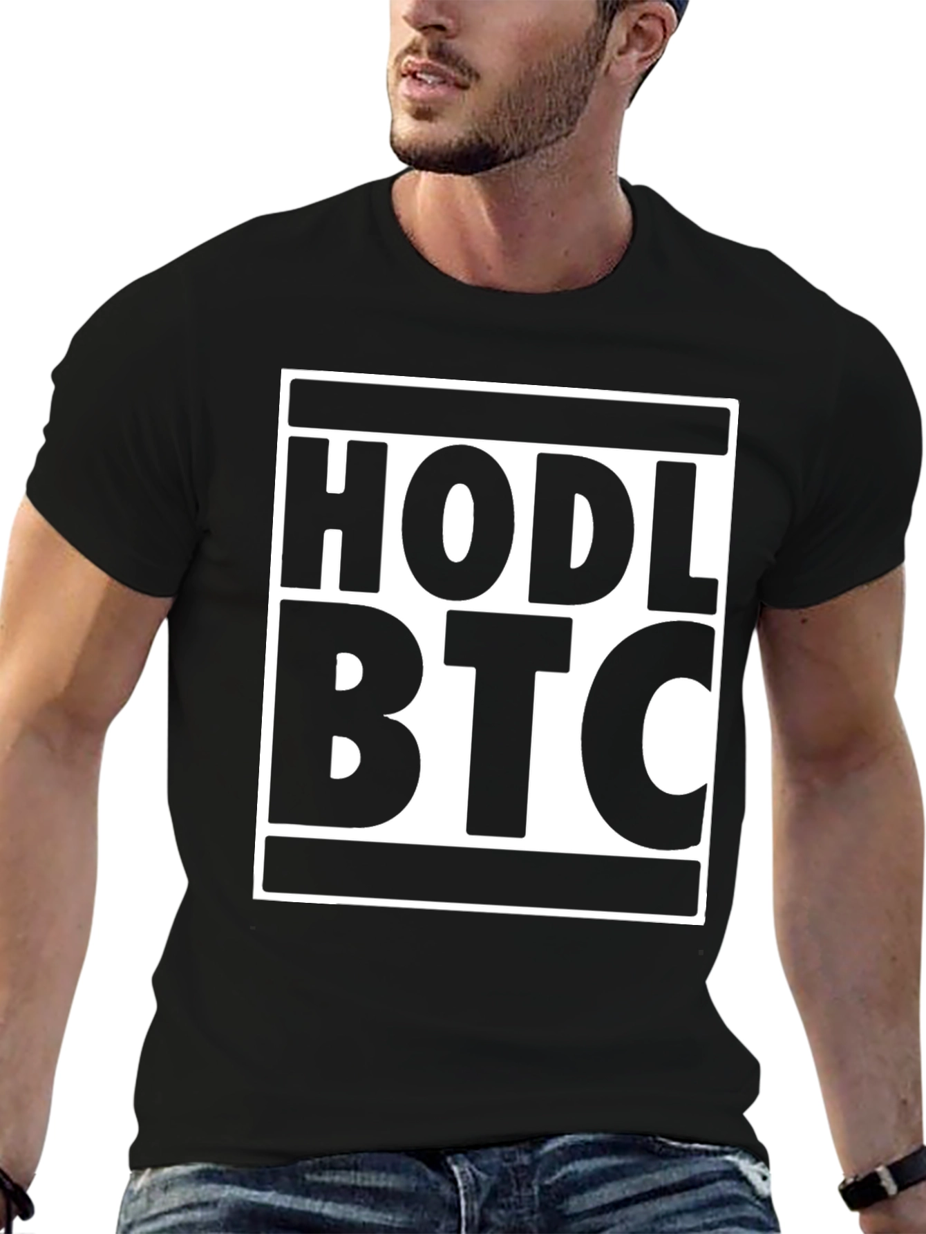 HODL BTC Black T-Shirt - Cryptocurrency Bitcoin Tee
