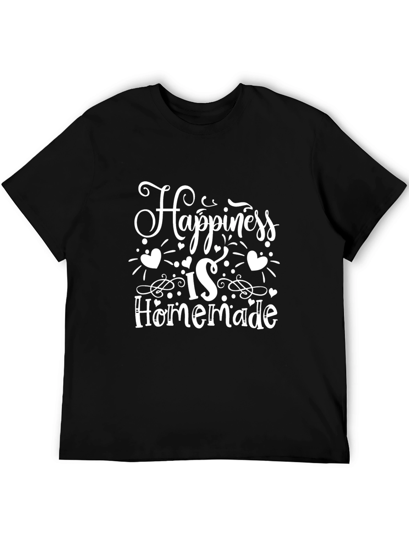 Happiness is Homemade Black Graphic Tee
