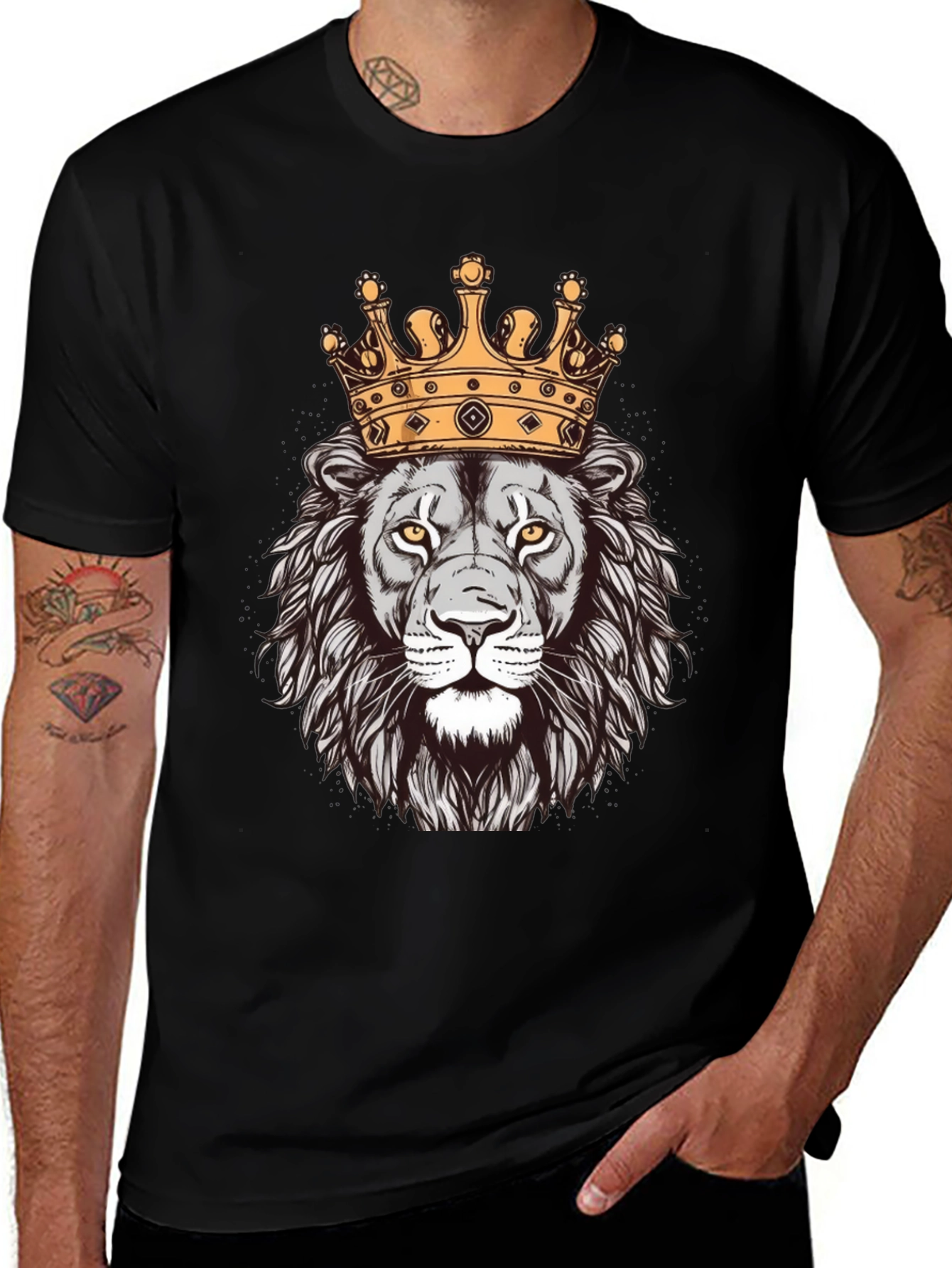 Lion King Graphic Tee - Black Cotton T-Shirt