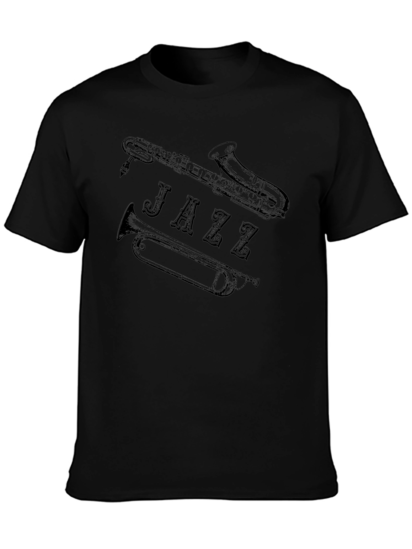 Jazz Music T-Shirt - Saxophone Trumpet