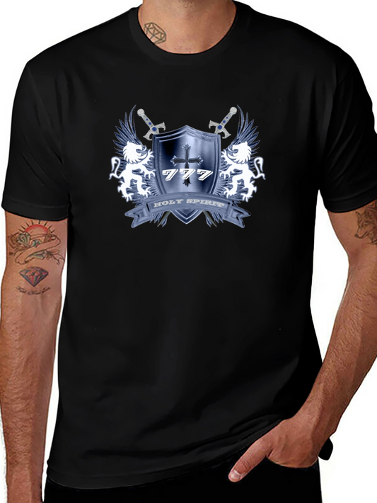 Holy Spirit Shield Graphic T-Shirt - Black