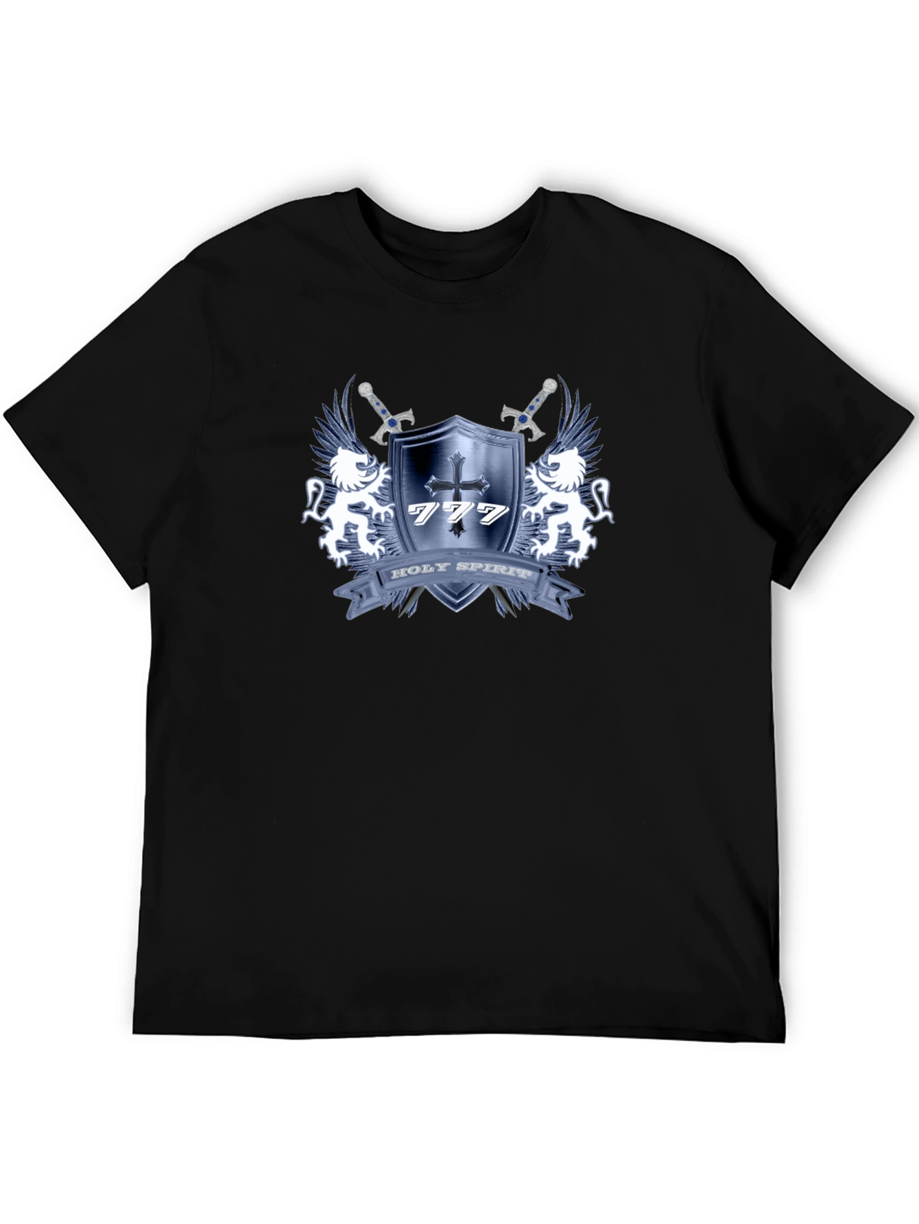 Holy Spirit Shield Graphic T-Shirt - Black