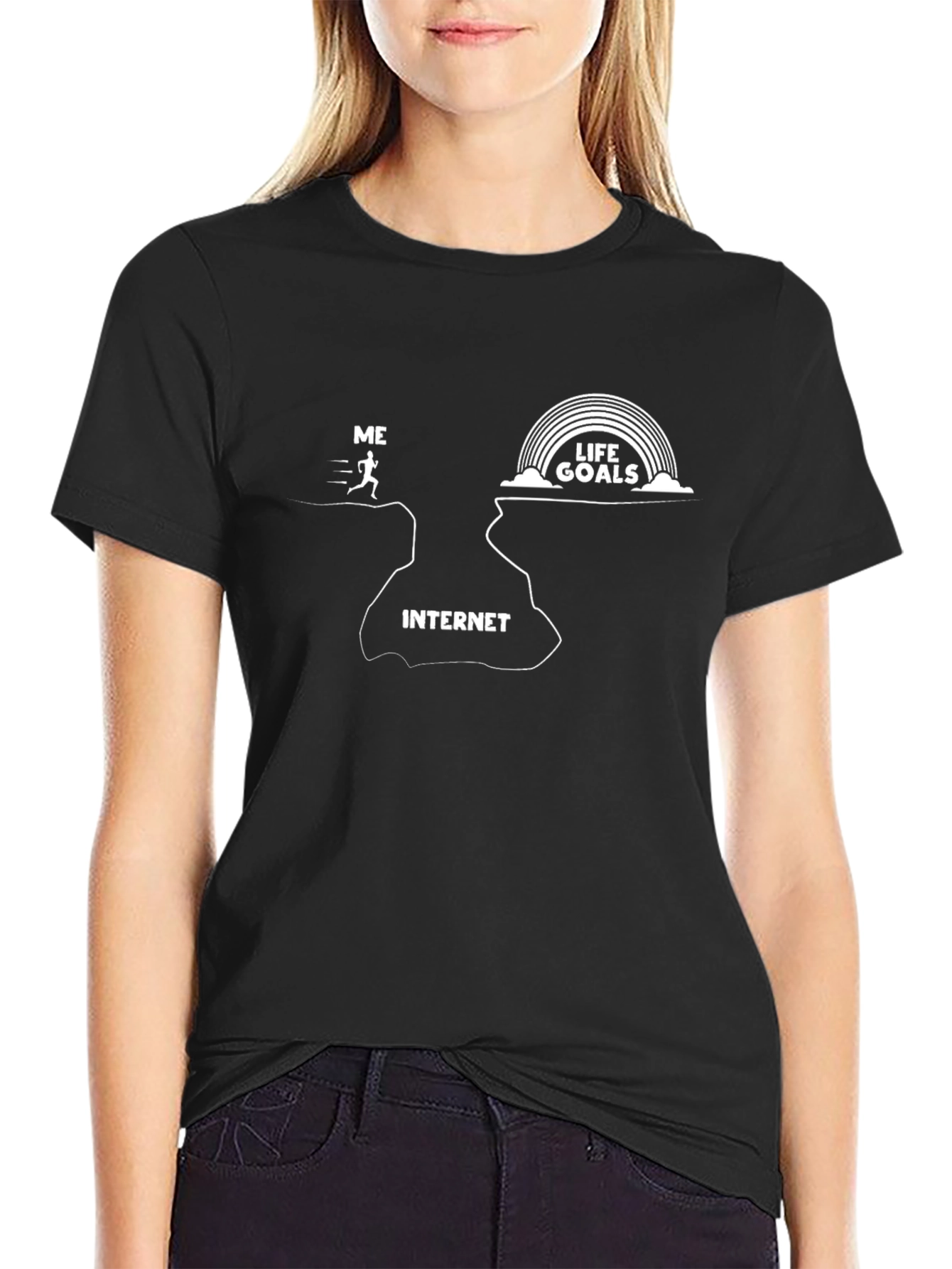 Internet Life Goals Graphic T-Shirt - Unisex Black Tee