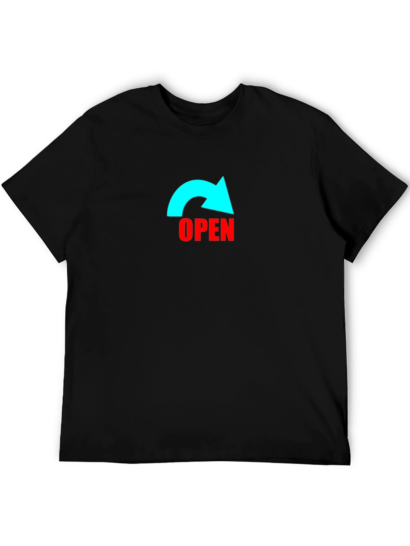 Open Arrow Graphic Black T-Shirt