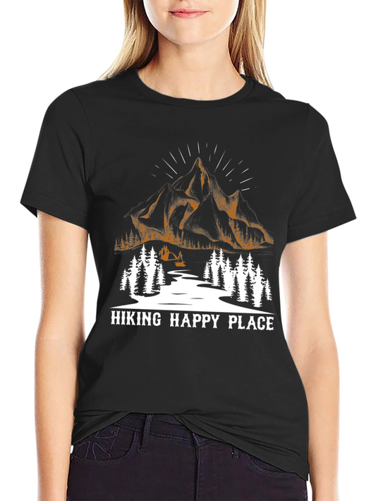 Hiking Happy Place Graphic Tee - Adventure Ready!