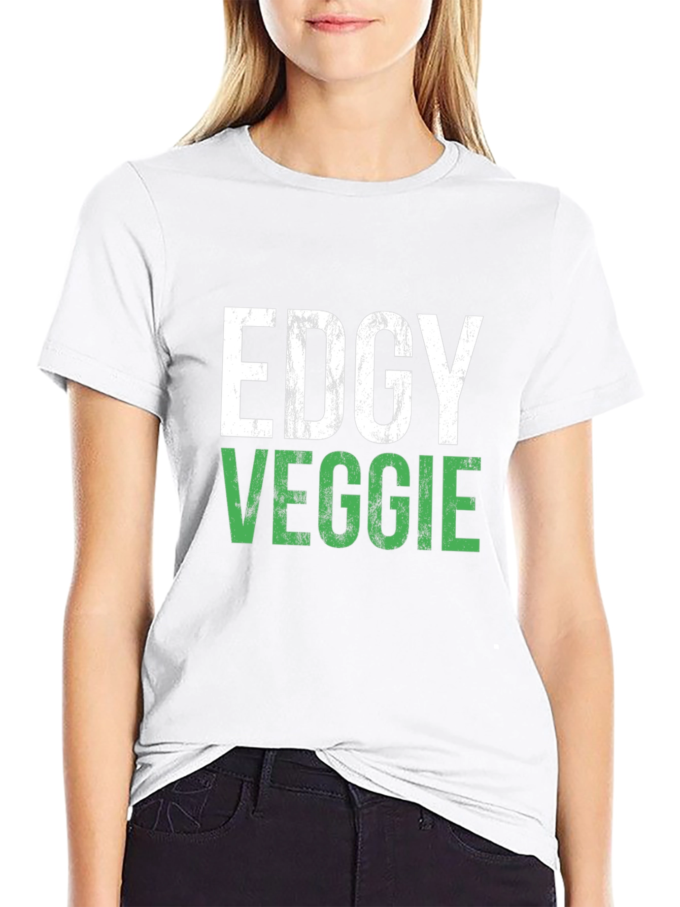 Edgy Veggie Graphic T-Shirt - Black