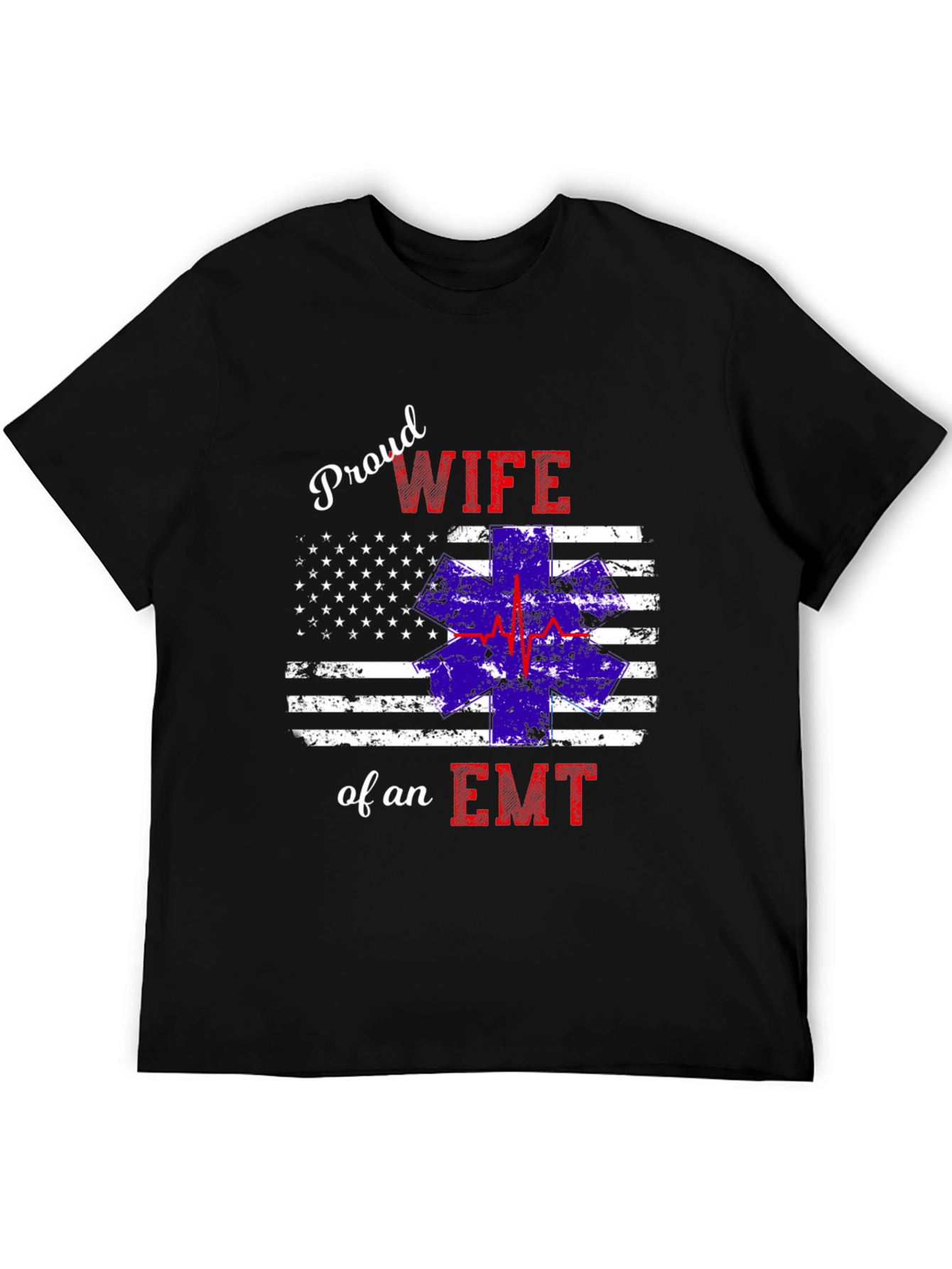 Proud Wife of an EMT Graphic T-Shirt
