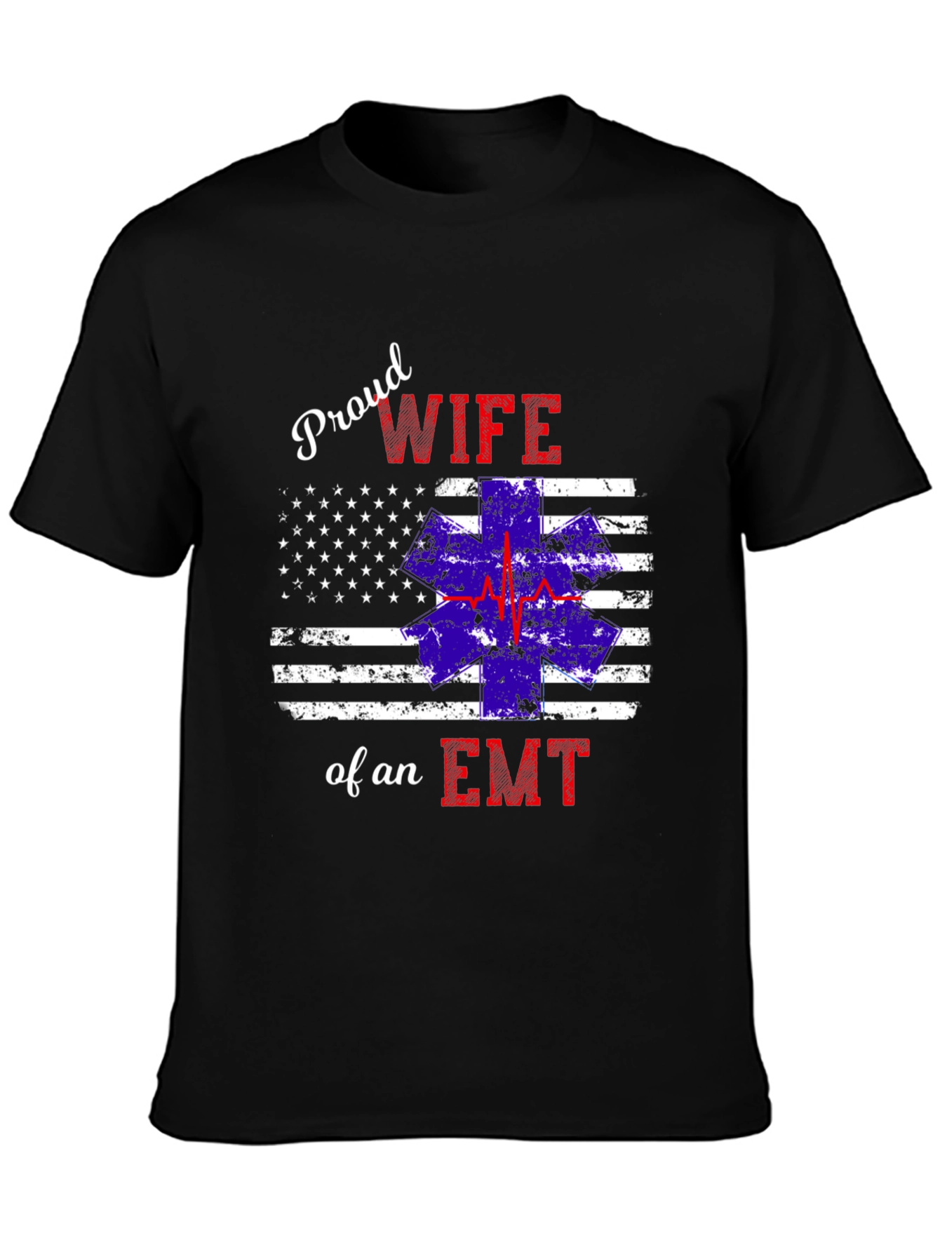 Proud Wife of an EMT Graphic T-Shirt